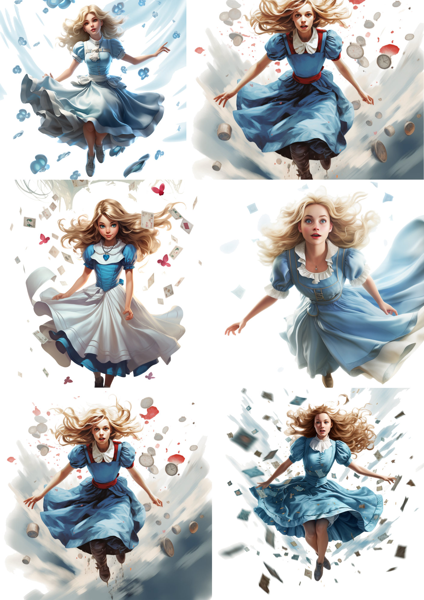 Reispapier für Decoupage Alice im Wunderland Collage Kat. Nr. 4319