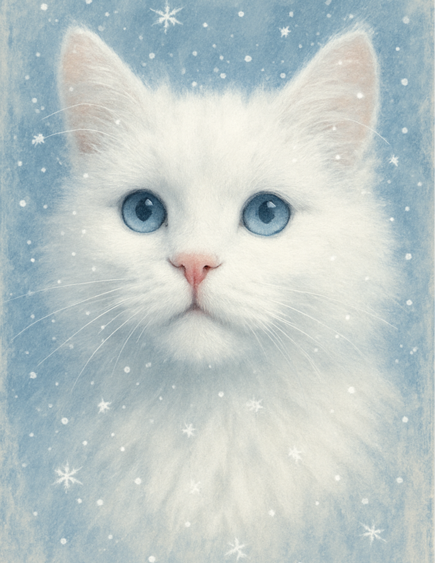 Reispapier für Decoupage Weiße Katze Kat. Nr. 4569