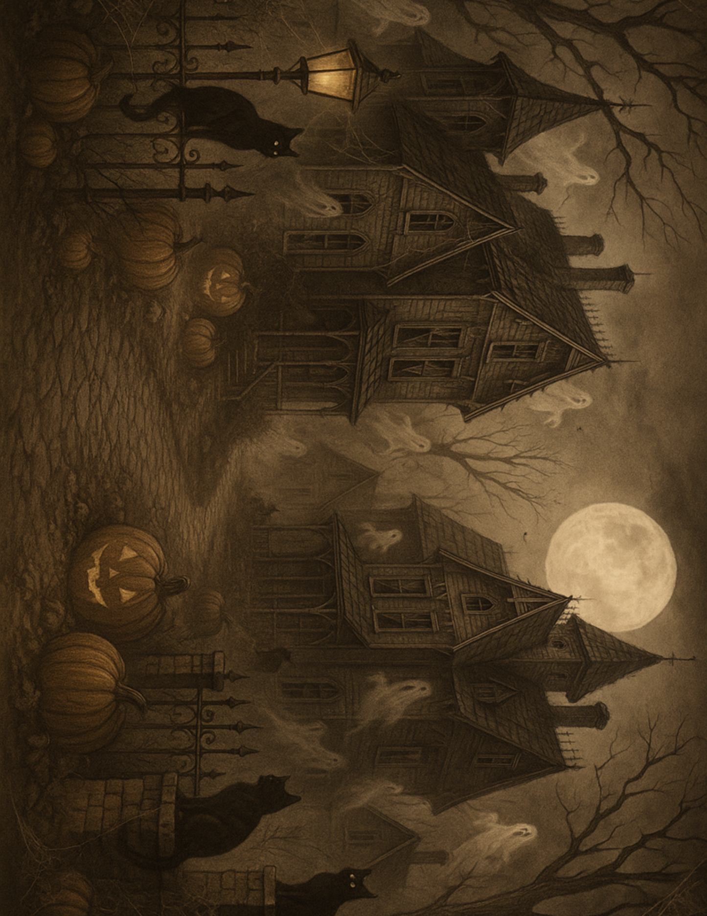 Reispapier für Decoupage Halloween Village Full Kat. Nr. 4643