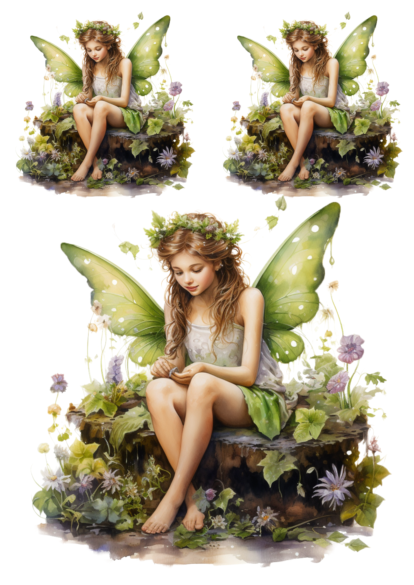 Reispapier für Decoupage-Feenwald-Collage Kat. Nr. 4804