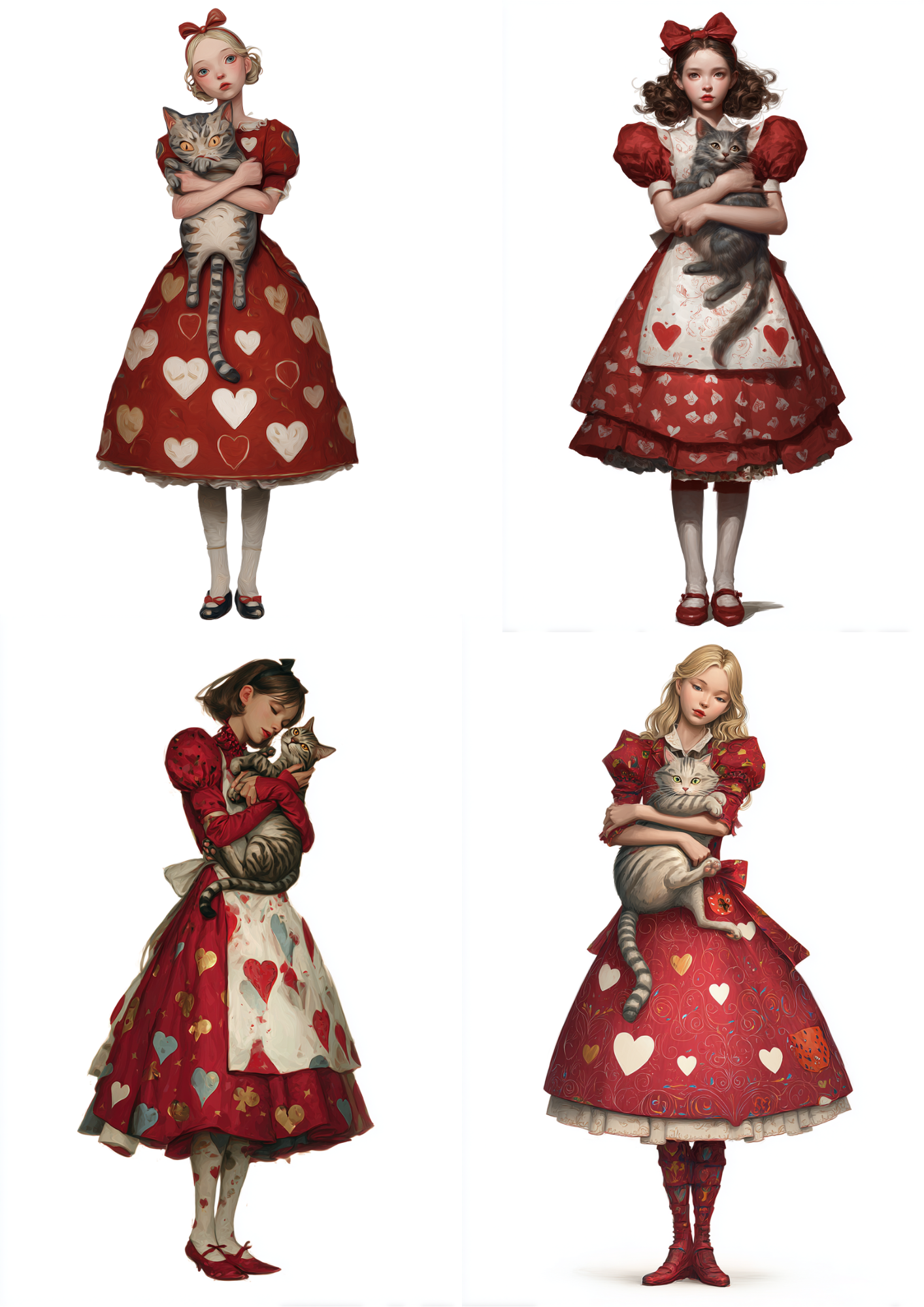 Reispapier für Decoupage Alice im Wunderland mit Katzencollage Kat. Nr. 4828