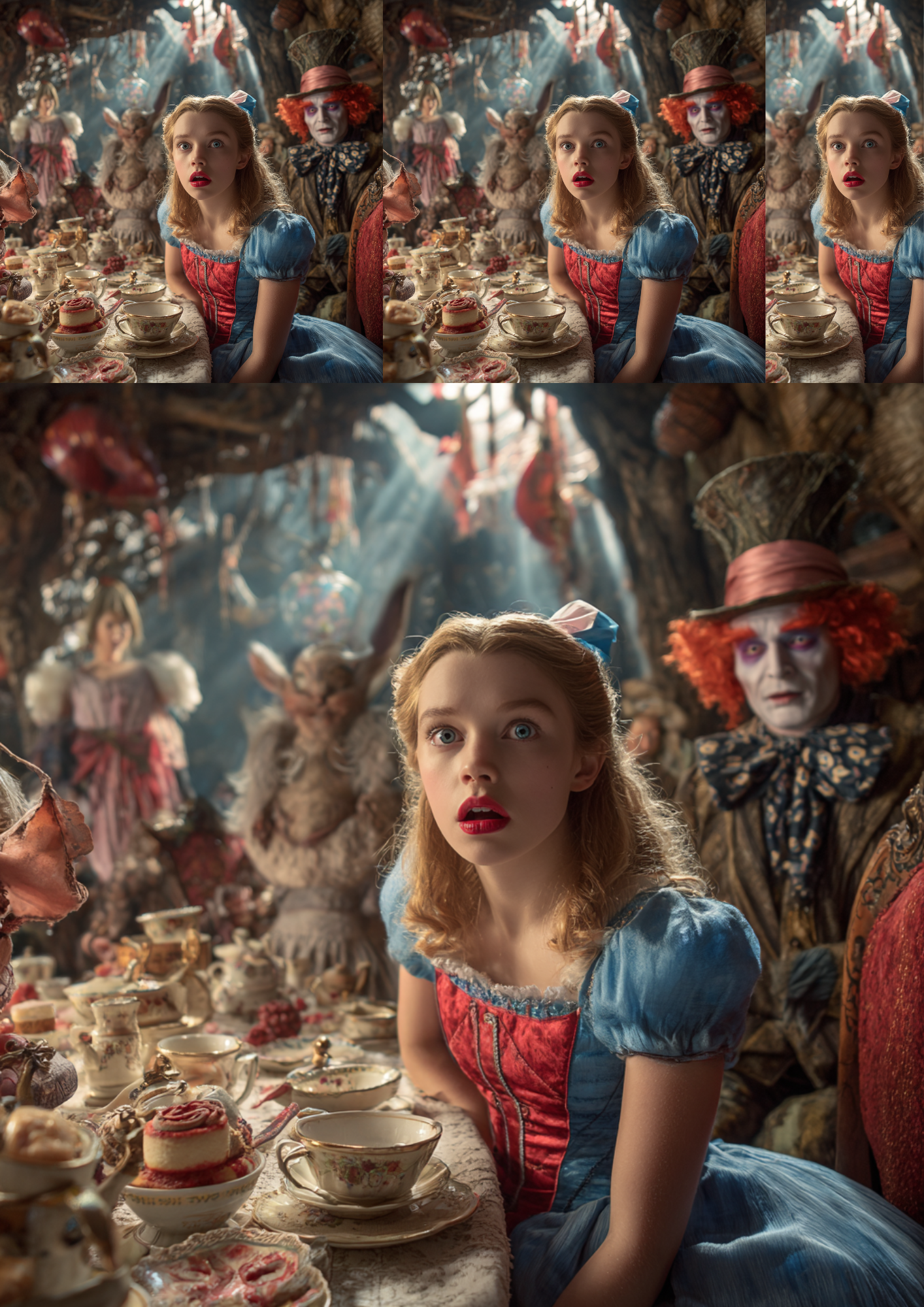 Reispapier für Decoupage Alice im Wunderland mit dem Hutmacher beim Tee Collage Kat. Nr. 4832