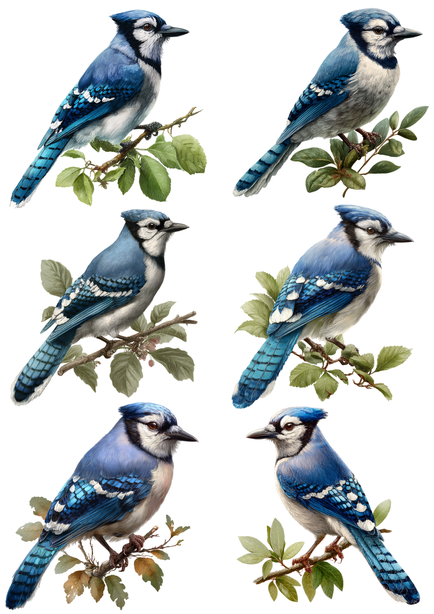 Reispapier für Decoupage Blue Jey Collage Kat. Nr. 4956
