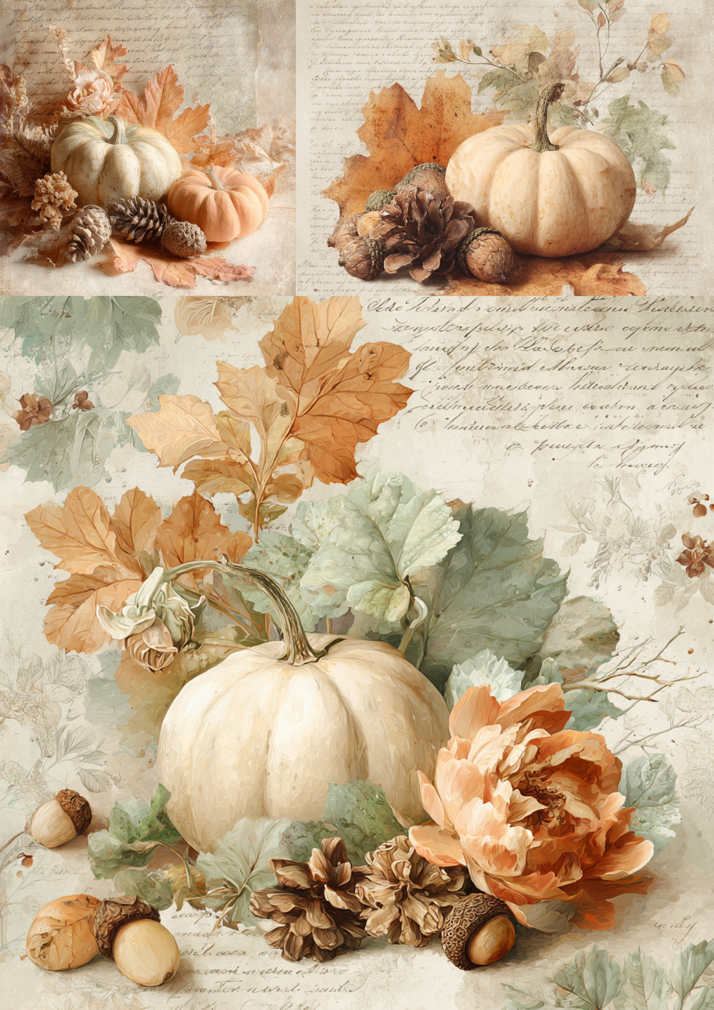Reispapier für Decoupage Barocke Weihnachtsglocke 3 Collage Kat. Nr. 2793