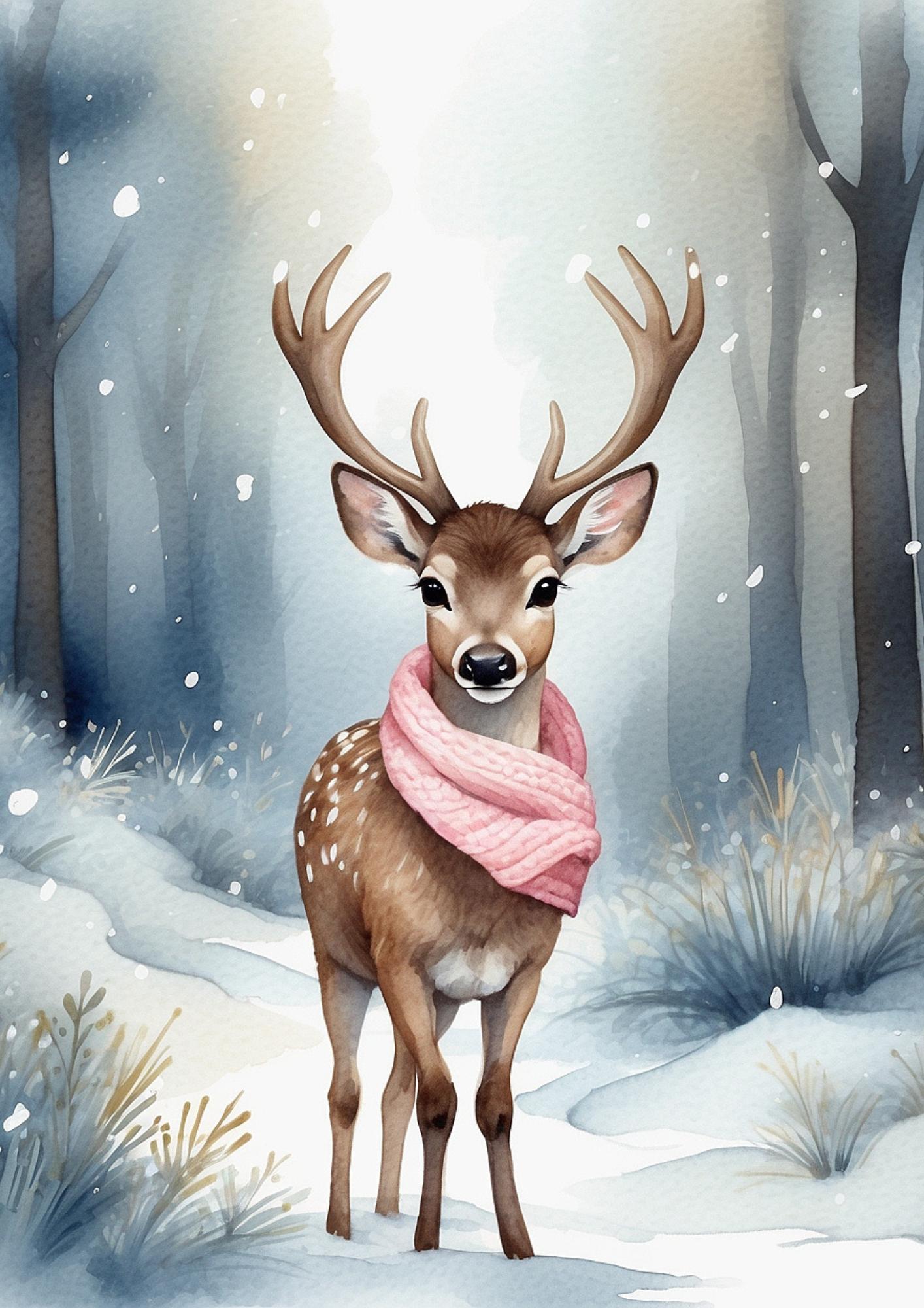 Rice Paper For Decoupage Majestic Deer Journaling Background Full Cat. No. 5285