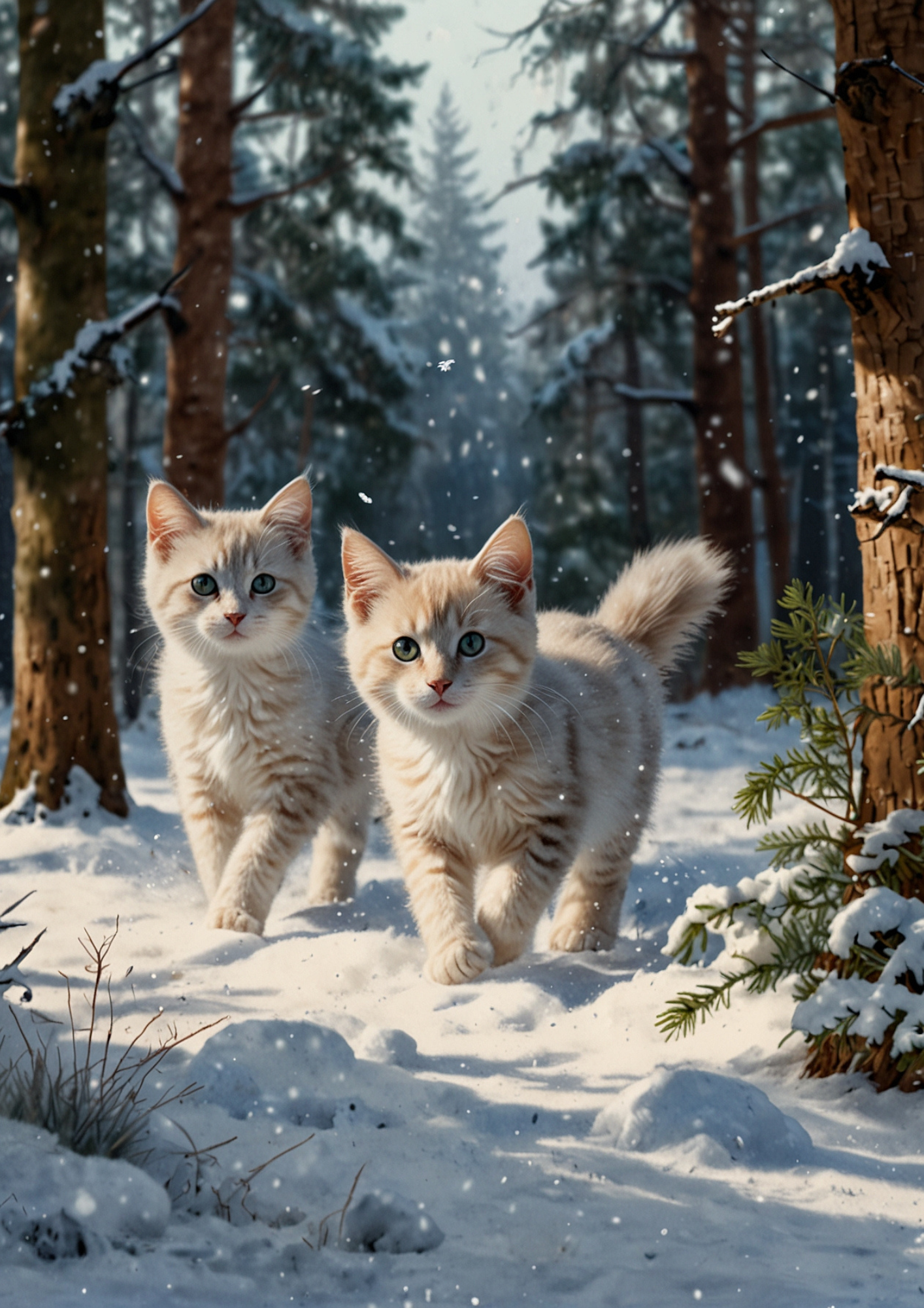 Rice Paper For Decoupage Cats In Winter Full Cat. No. 5329