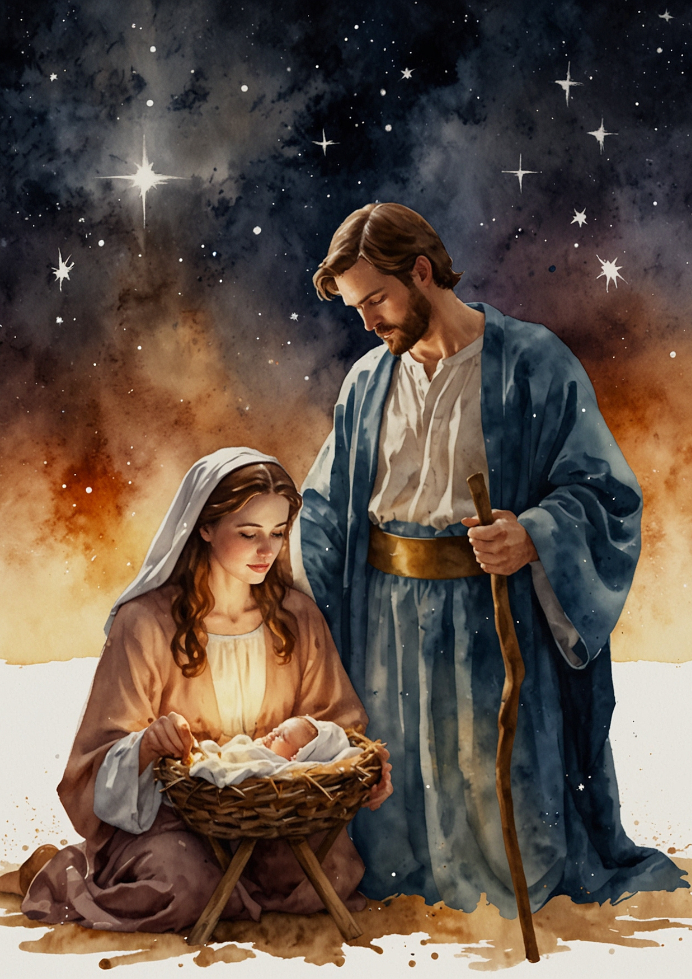 Rice Paper For Decoupage Christmas Nativity Scene Full Cat. No.5454