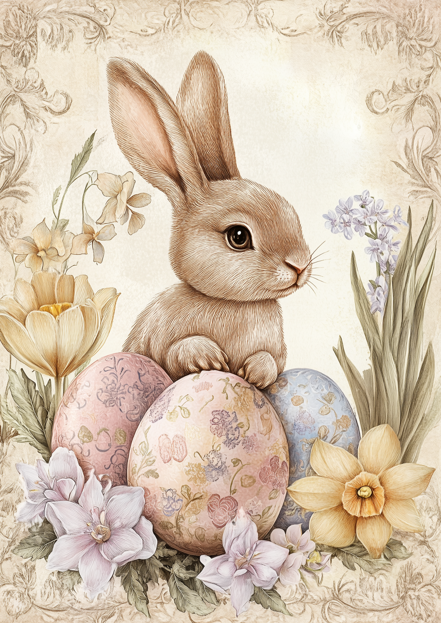 Reispapier für Decoupage, Blumenhintergrund, vollständig, Kat. Nr. 4809