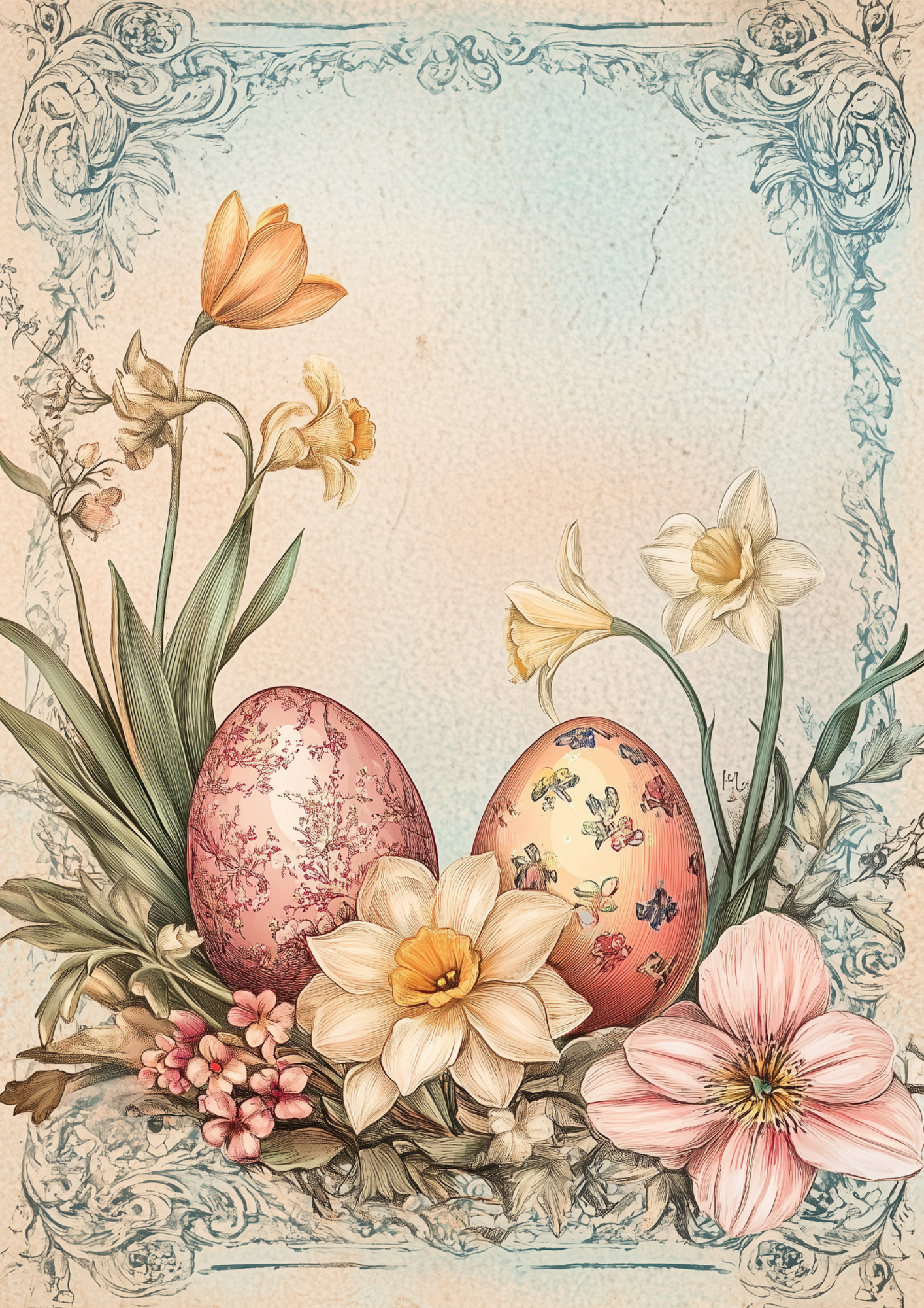 Reispapier für Decoupage, Blumenhintergrund, vollständig, Kat. Nr. 4809