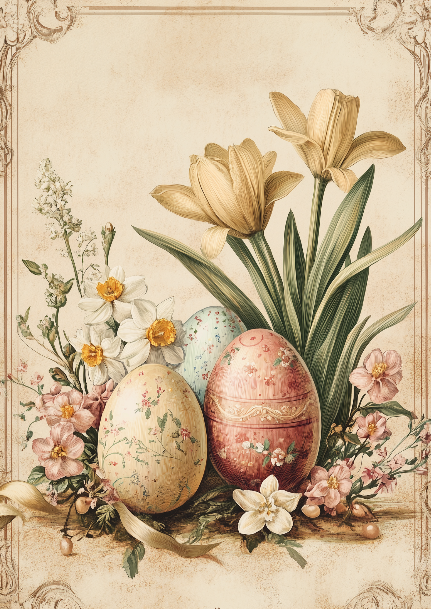 Reispapier für Decoupage, Blumenhintergrund, vollständig, Kat. Nr. 4809
