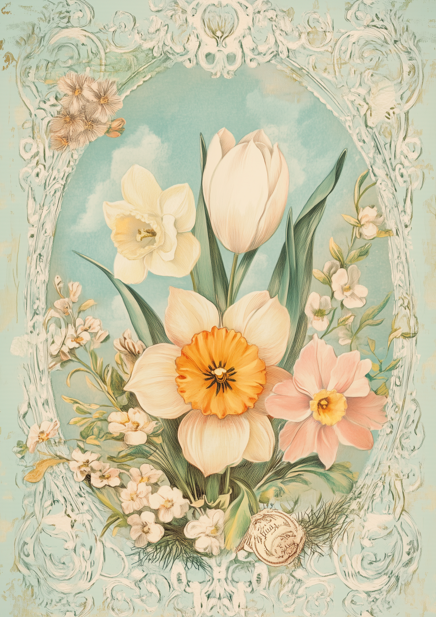 Rice Paper For Decoupage Daffodils Full Cat. No. 5551