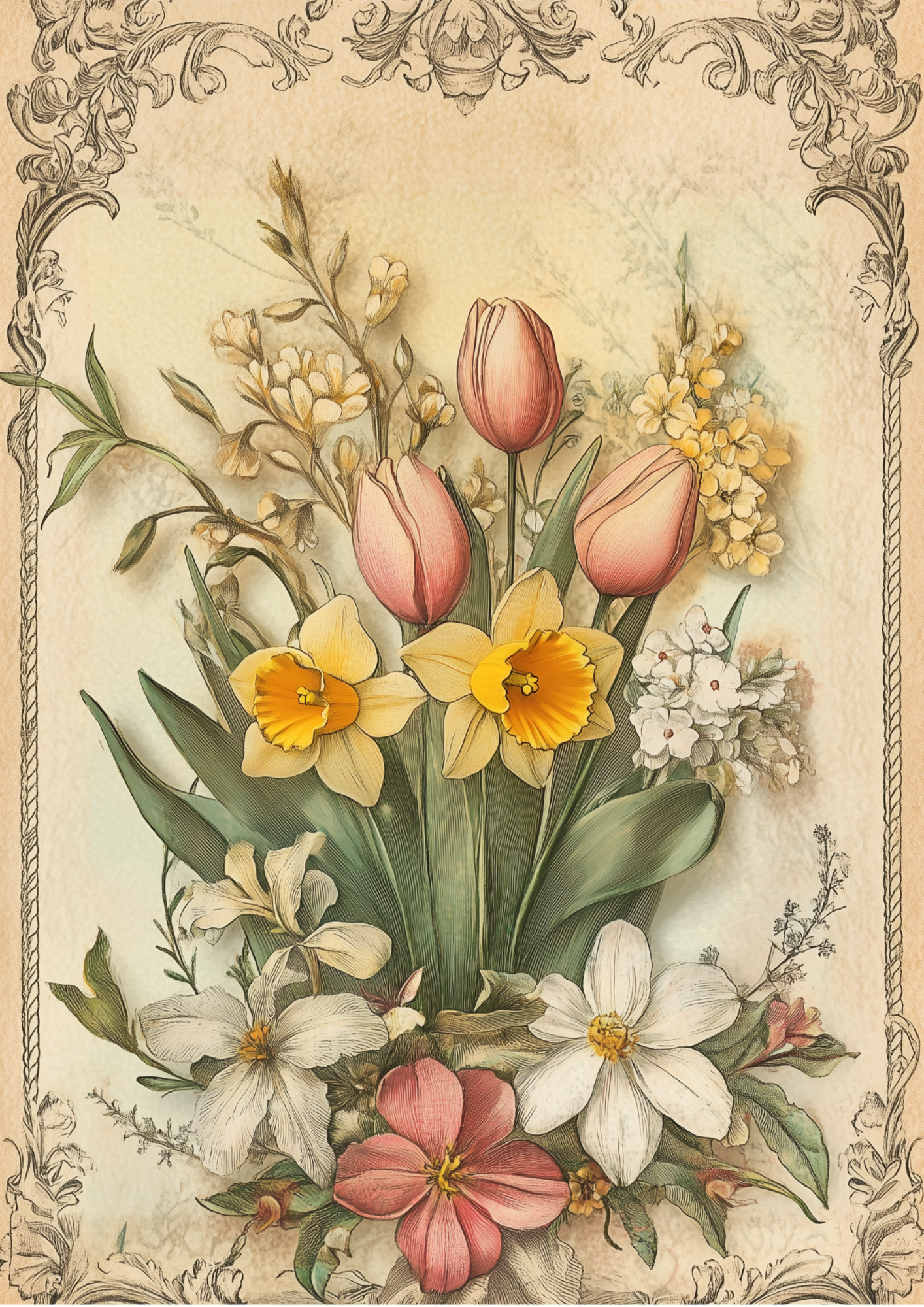 Rice Paper For Decoupage Daffodils Full Cat. No. 5554