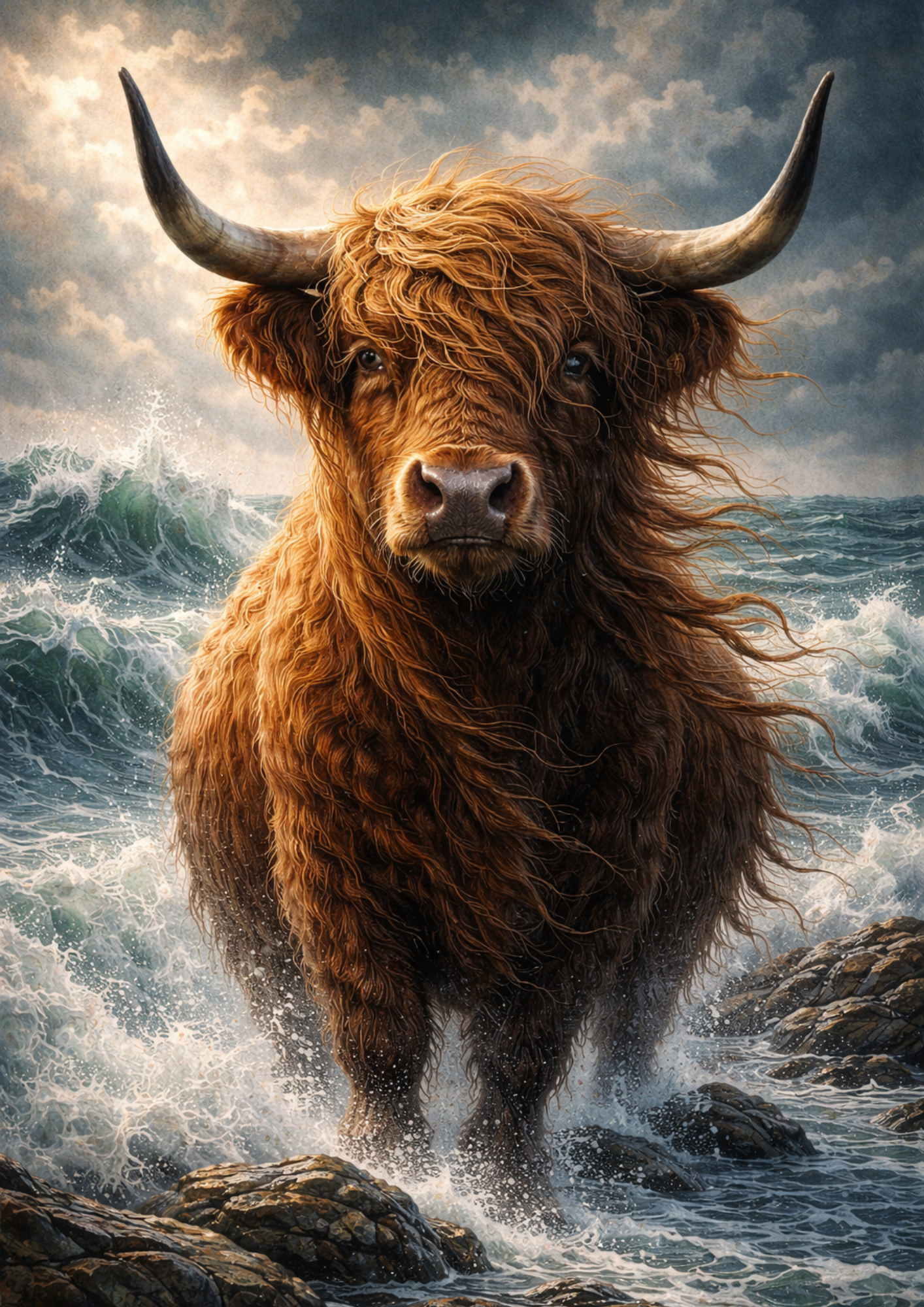 Rice Paper For Decoupage Highland Cow Full Cat. No. 8335