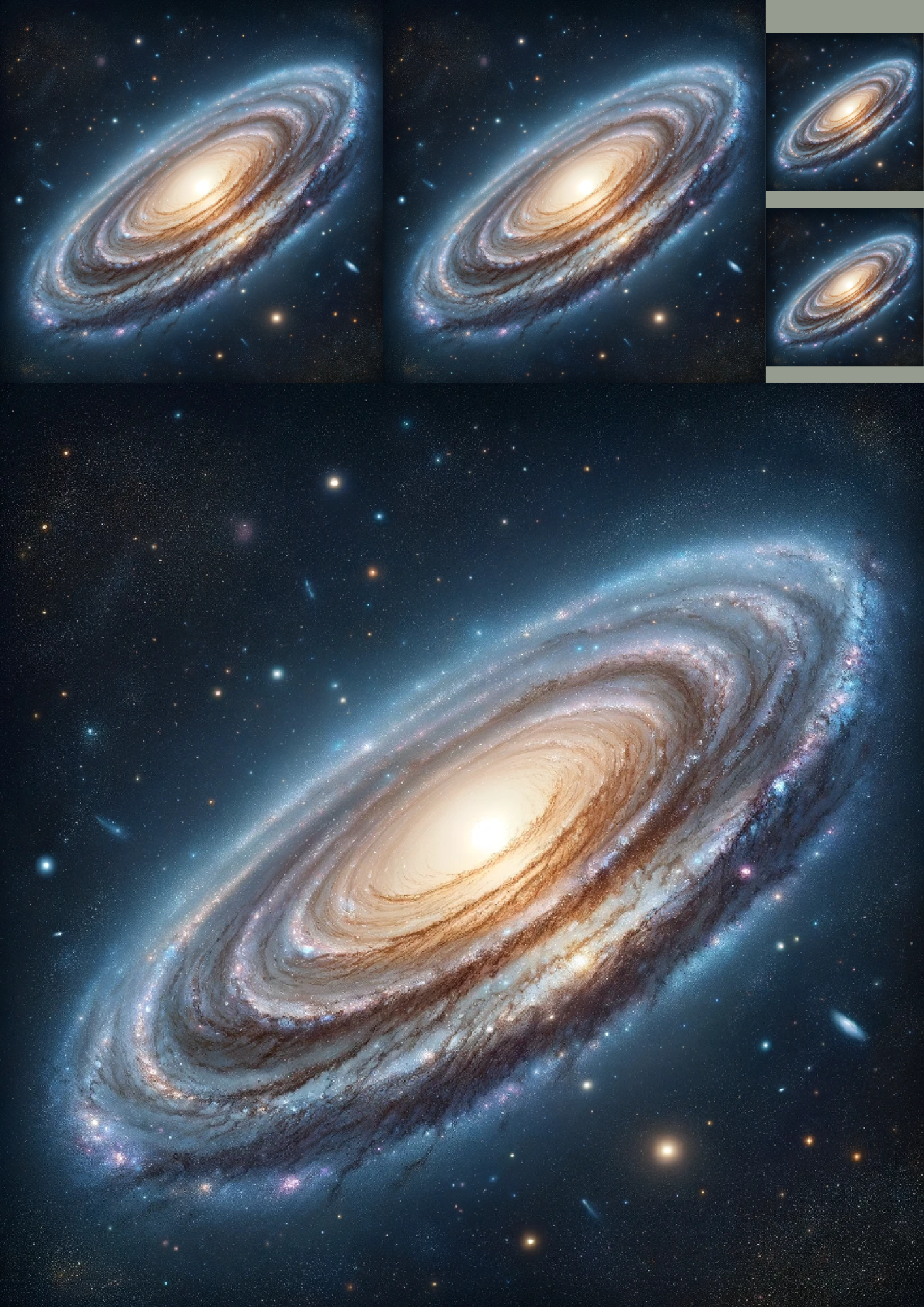 Reispapier für Decoupage Andromeda Galaxy Collage Katze Nr. 969