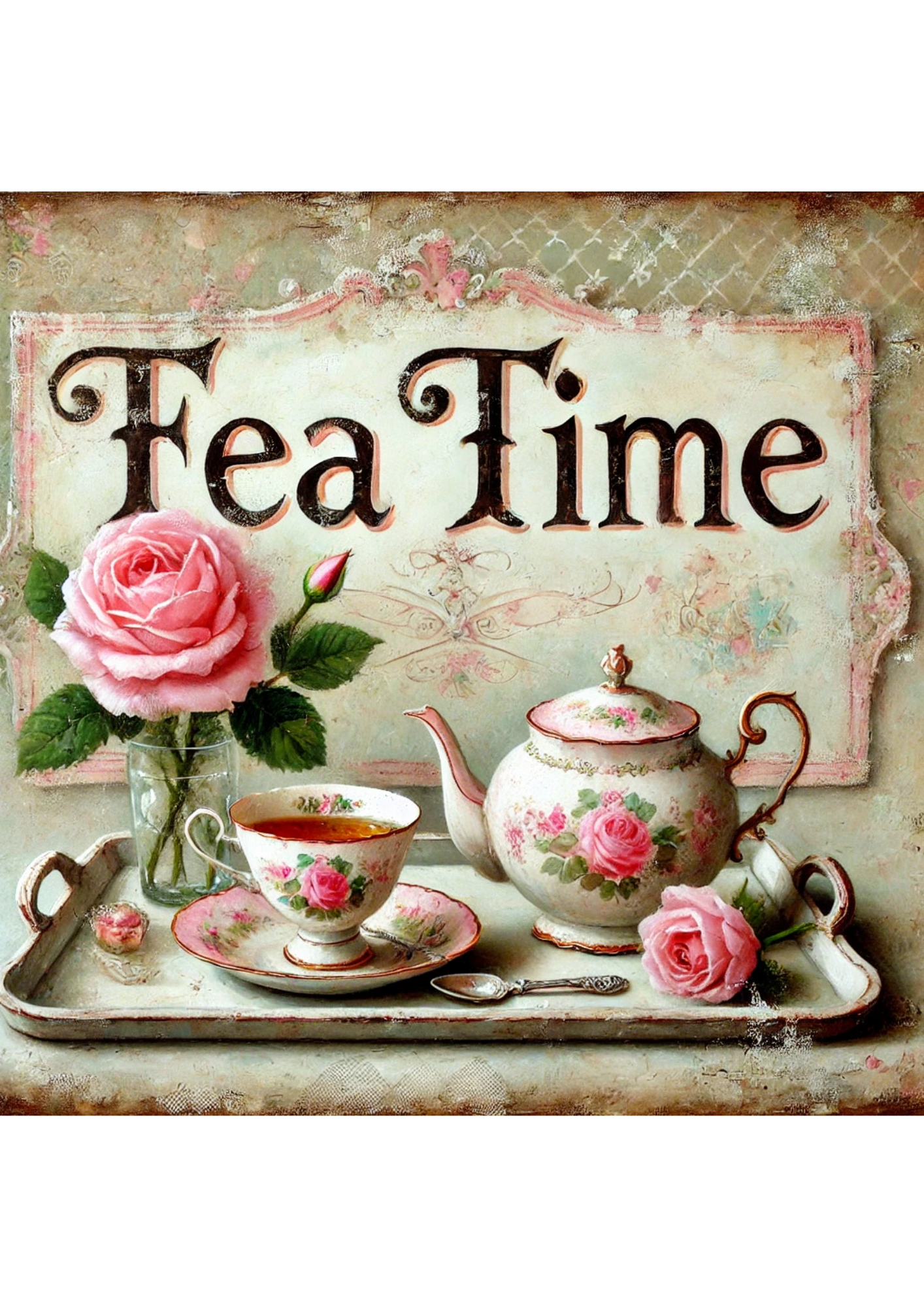 Reispapier für Decoupage Tea Time Full Kat. Nr. 2534