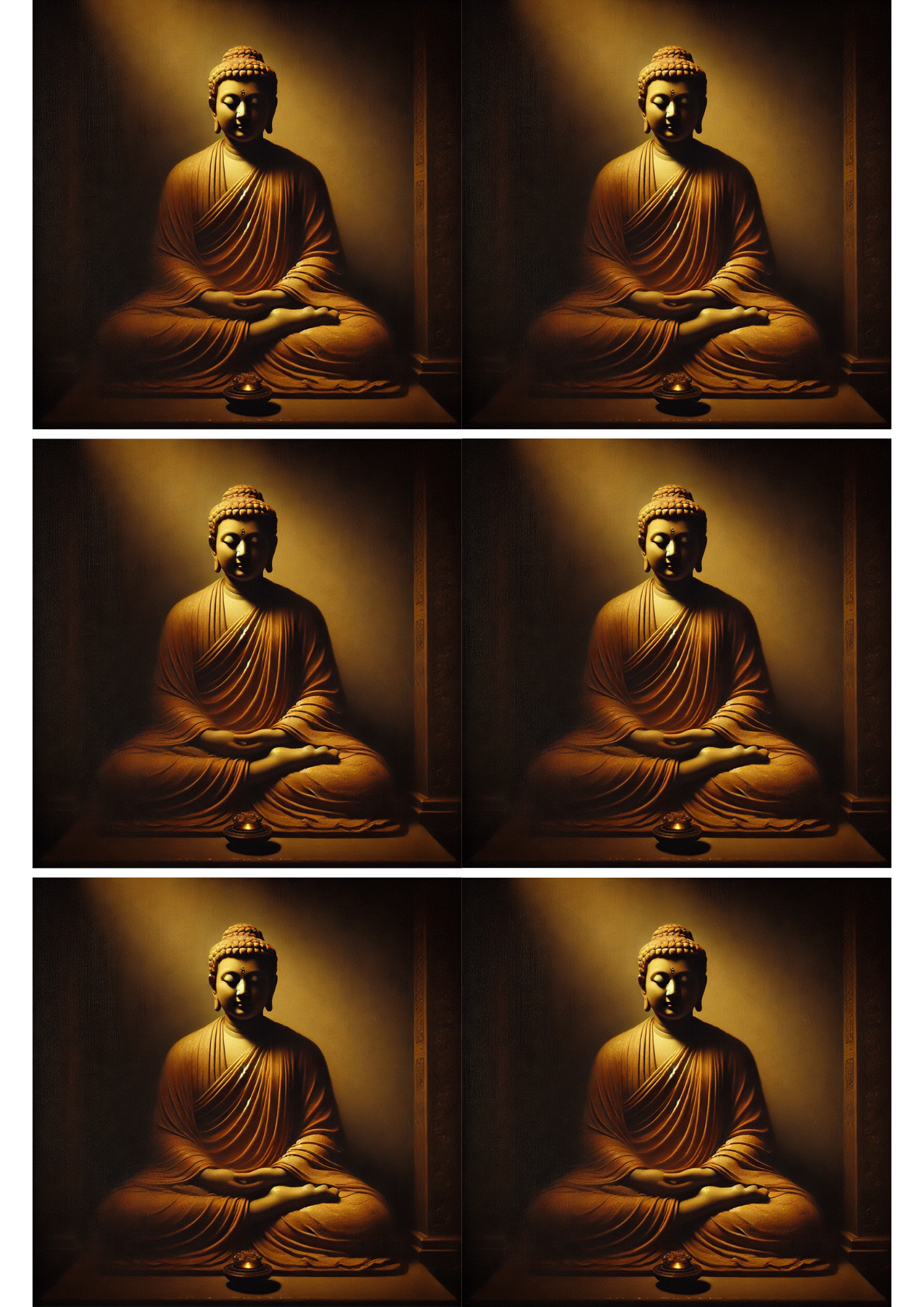 Reispapier für Decoupage, Collage „Meditierender Buddha“, Kat. Nr. 1716