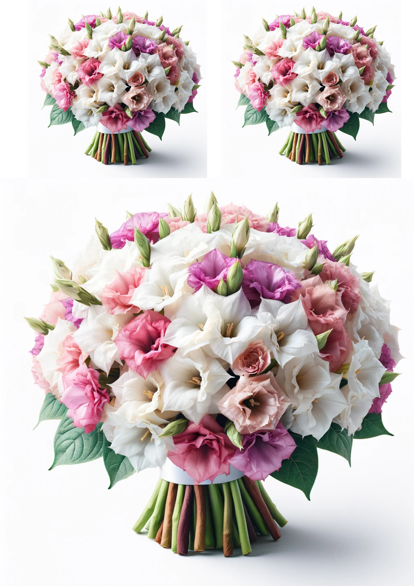 Rice Paper For Decoupage Bouquet of Flowers Collage Cat No. 686