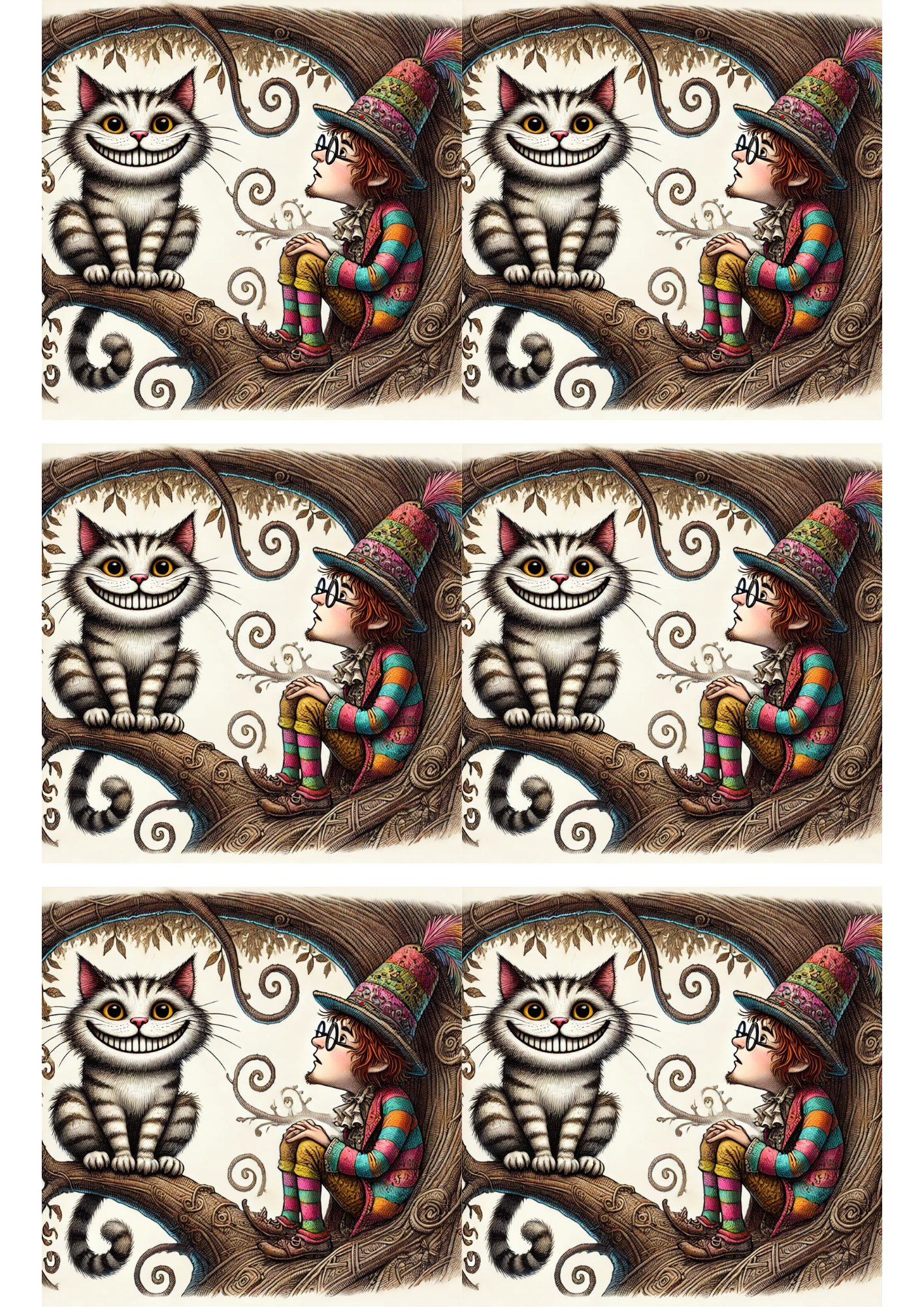 Reispapier für Decoupage, Collage „Lächelnde Katze“, Kat. Nr. 2963