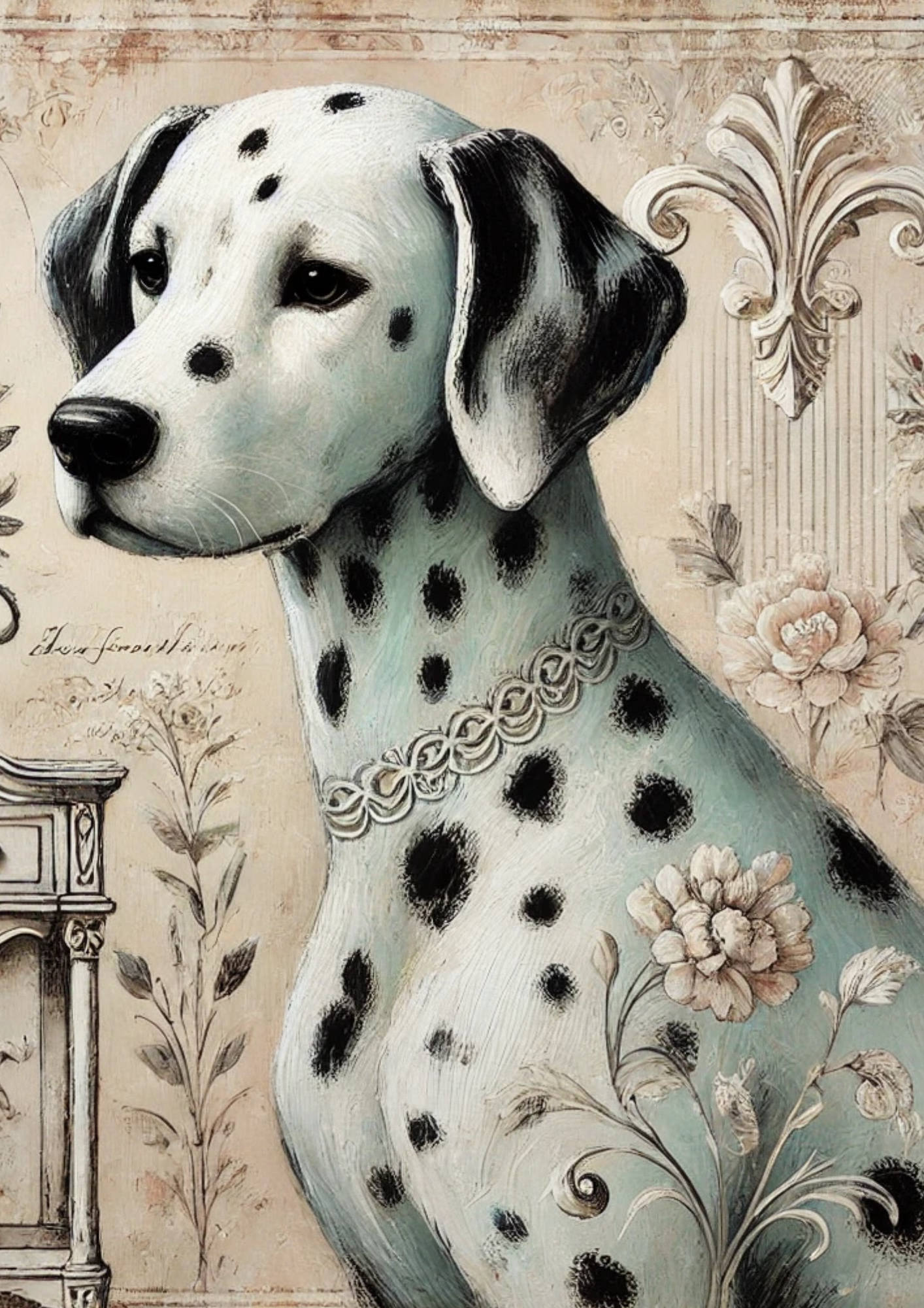 Reispapier für Decoupage Dalmatiner Hund Voll Kat. Nr. 1808