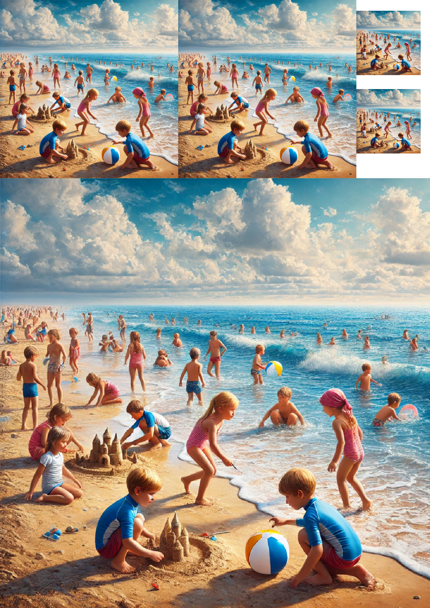 Reispapier für Decoupage-Collage „Kinder am Strand“ Kat. Nr. 1265
