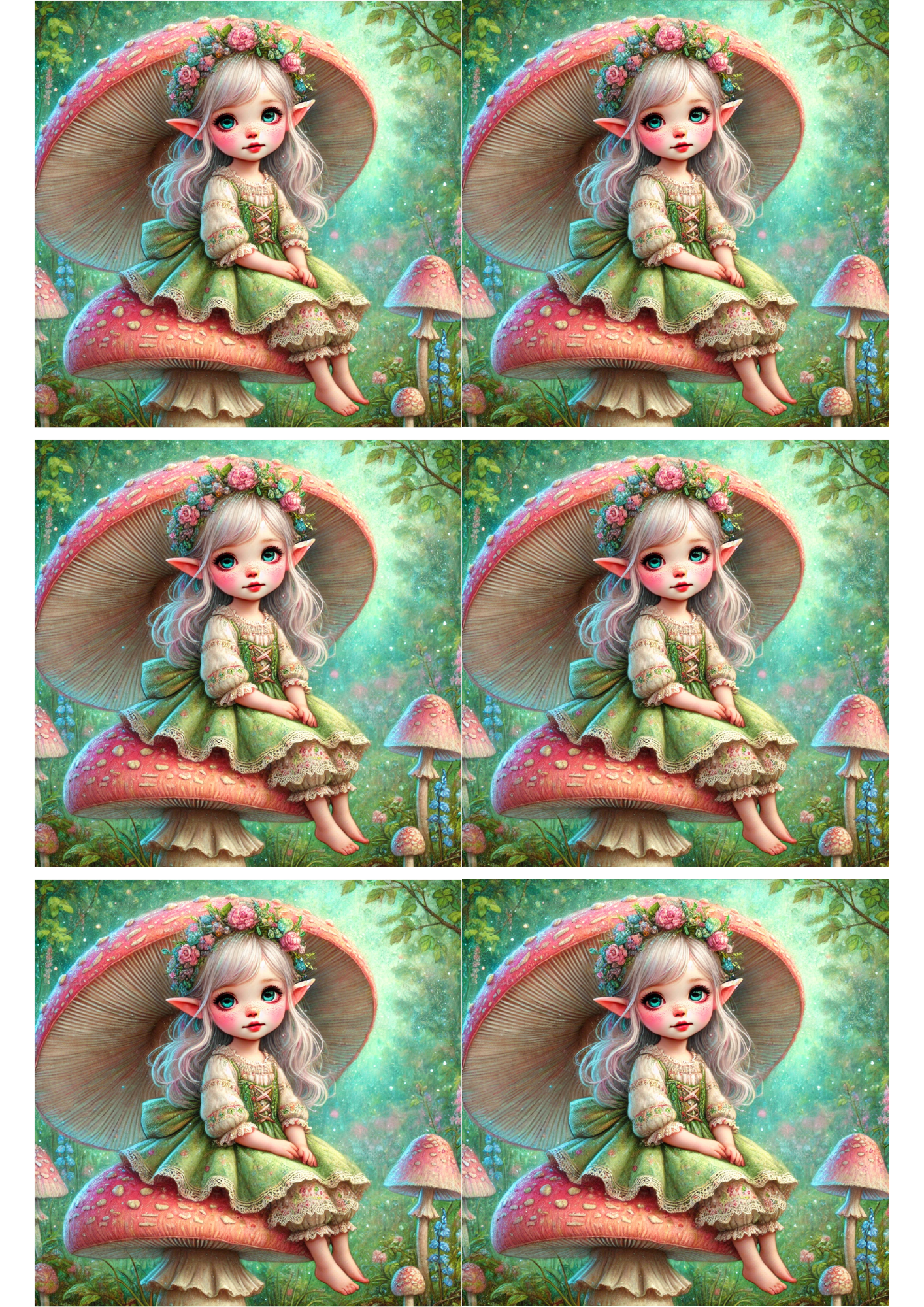 Reispapier für Decoupage Waldelfe 2 Collage Kat. Nr. 1880