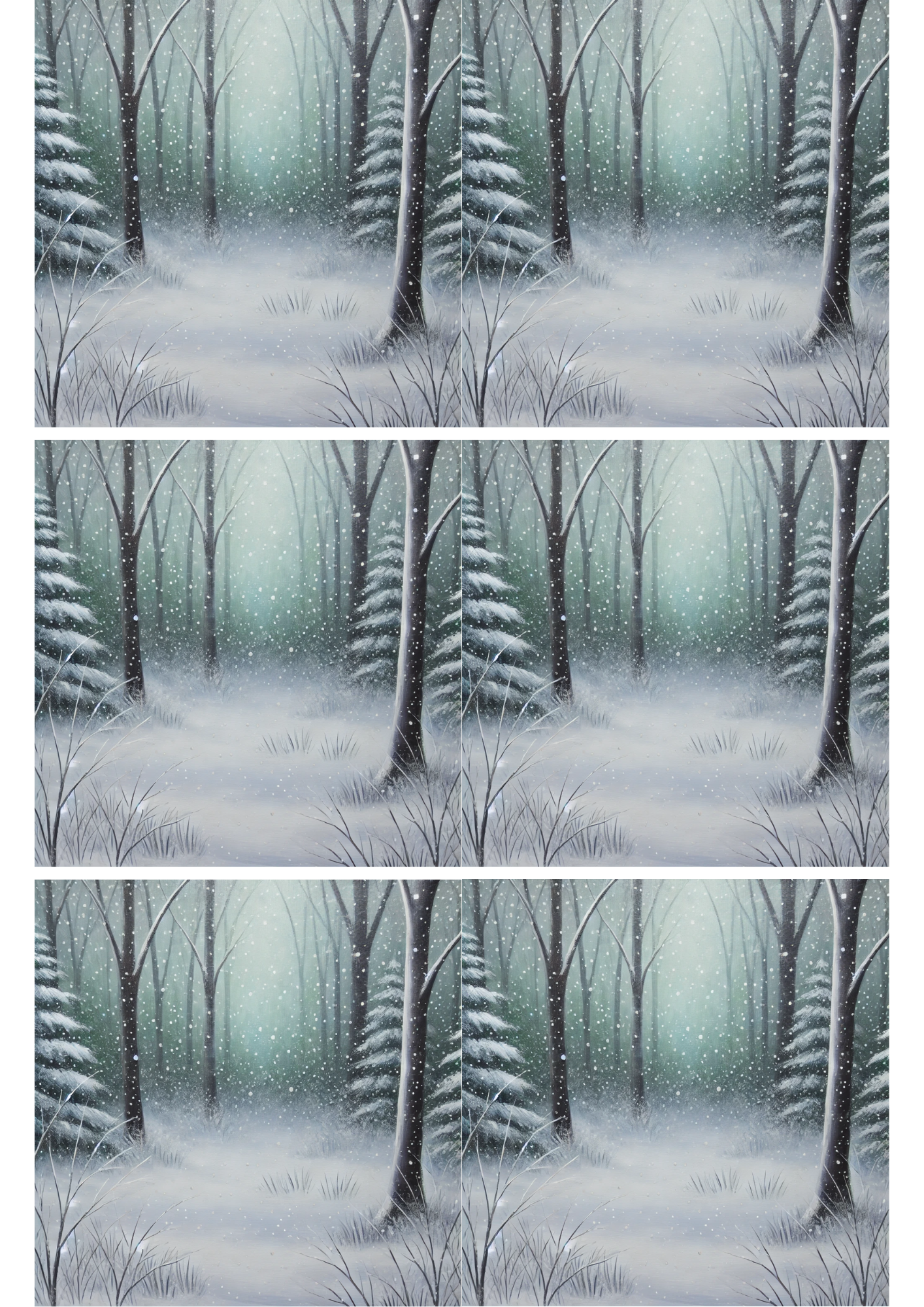 Reispapier für Decoupage Winterwald 2 Collage Kat. Nr. 1894