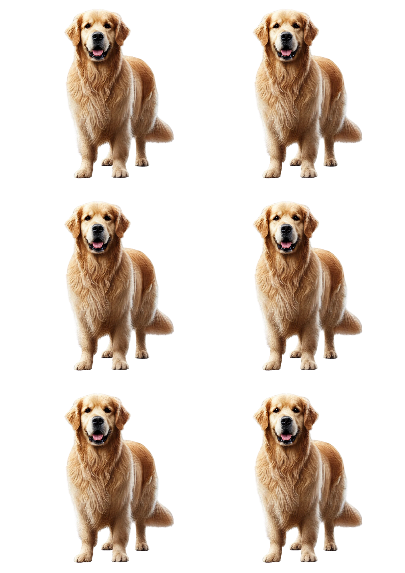 Reispapier für Decoupage Golden Retriever Collage Katze Nr. 3075