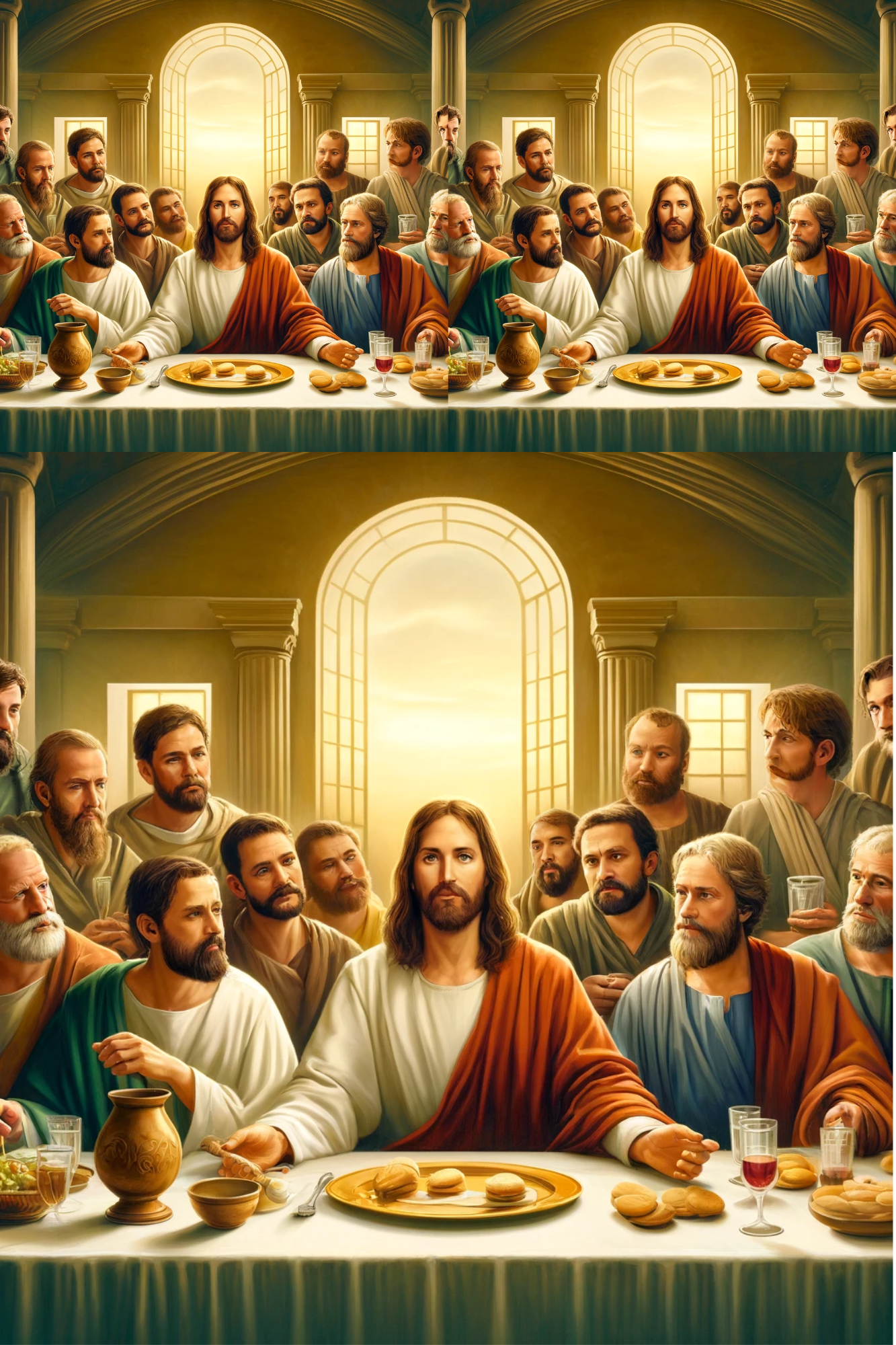 Rice Paper for Decoupage Jesus and the Last Supper Collage Cat. No. 571