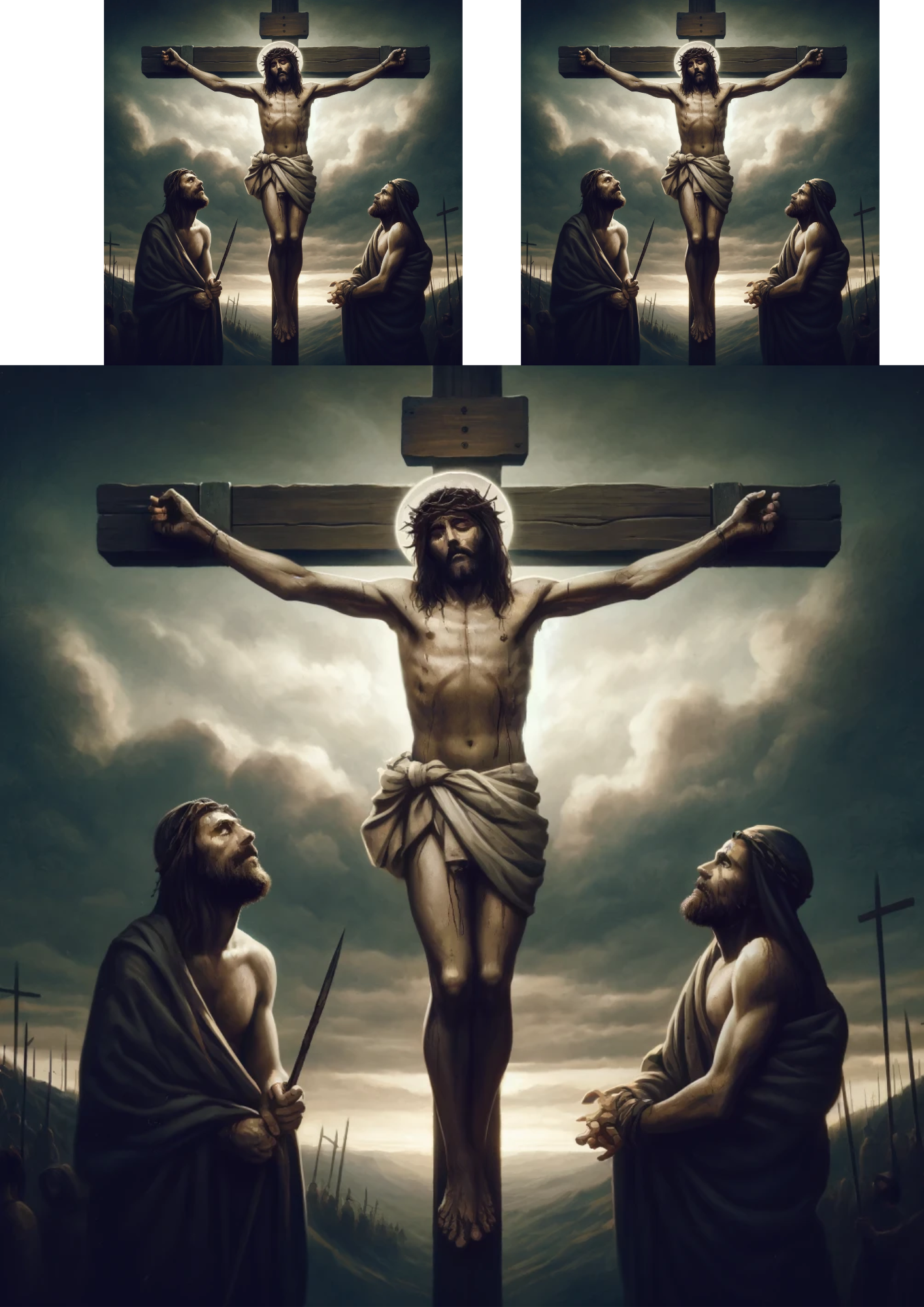 Rice Paper For Decoupage Jesus Crucified Collage Cat. No. 589