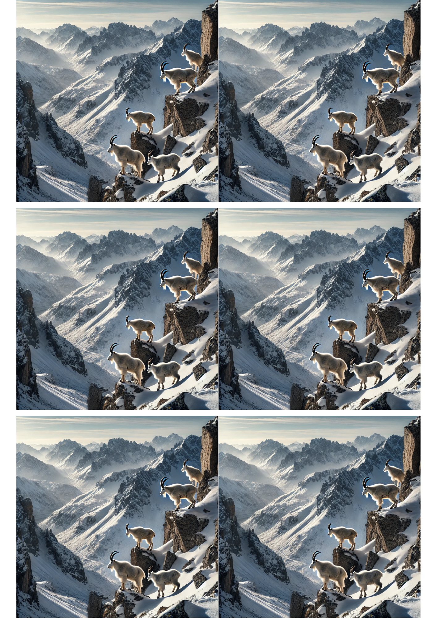 Reispapier für Decoupage-Collage „Bergziegen“ Kat. Nr. 2042