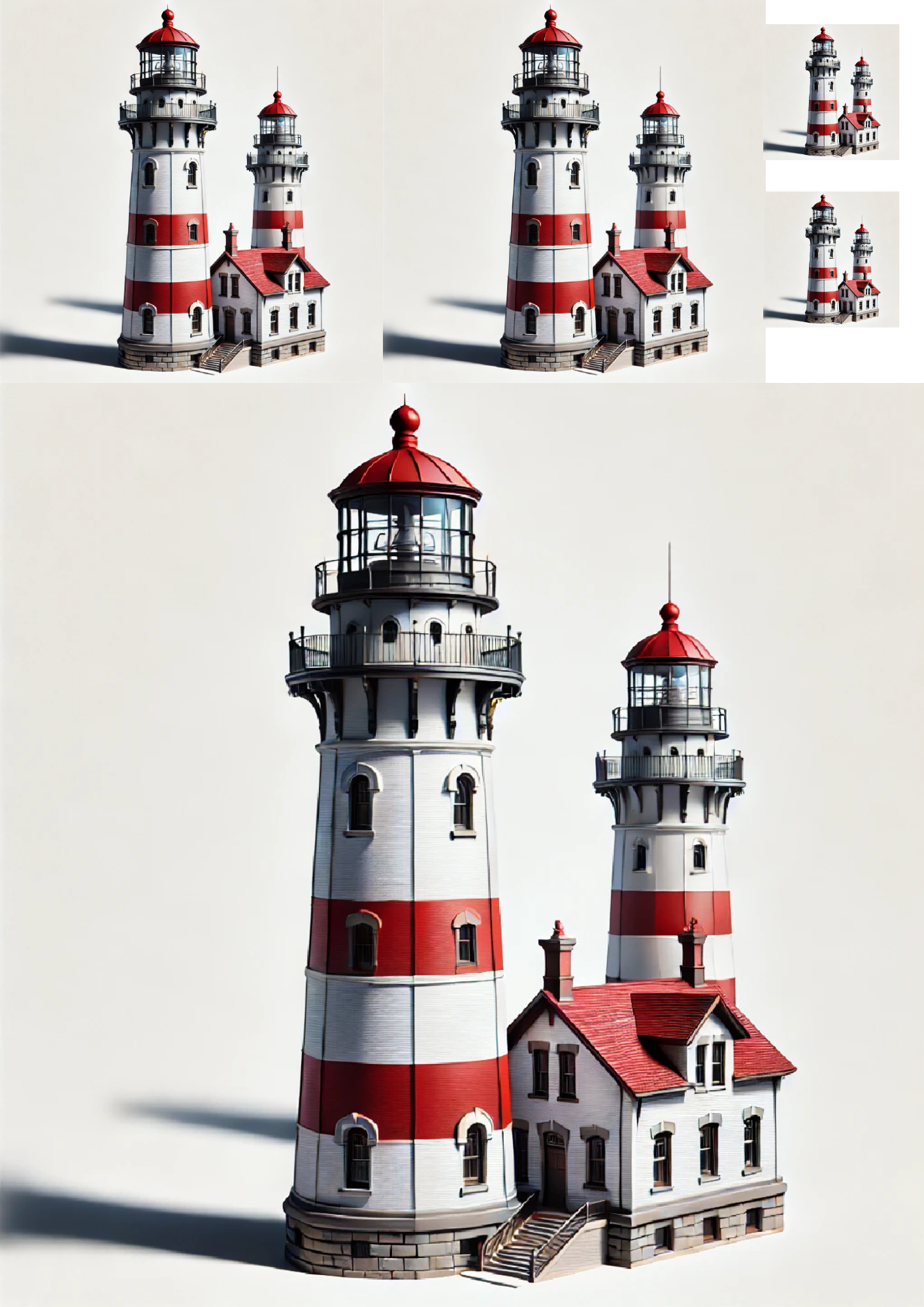 Reispapier für Decoupage-Leuchtturm-Collage Kat. Nr. 1313