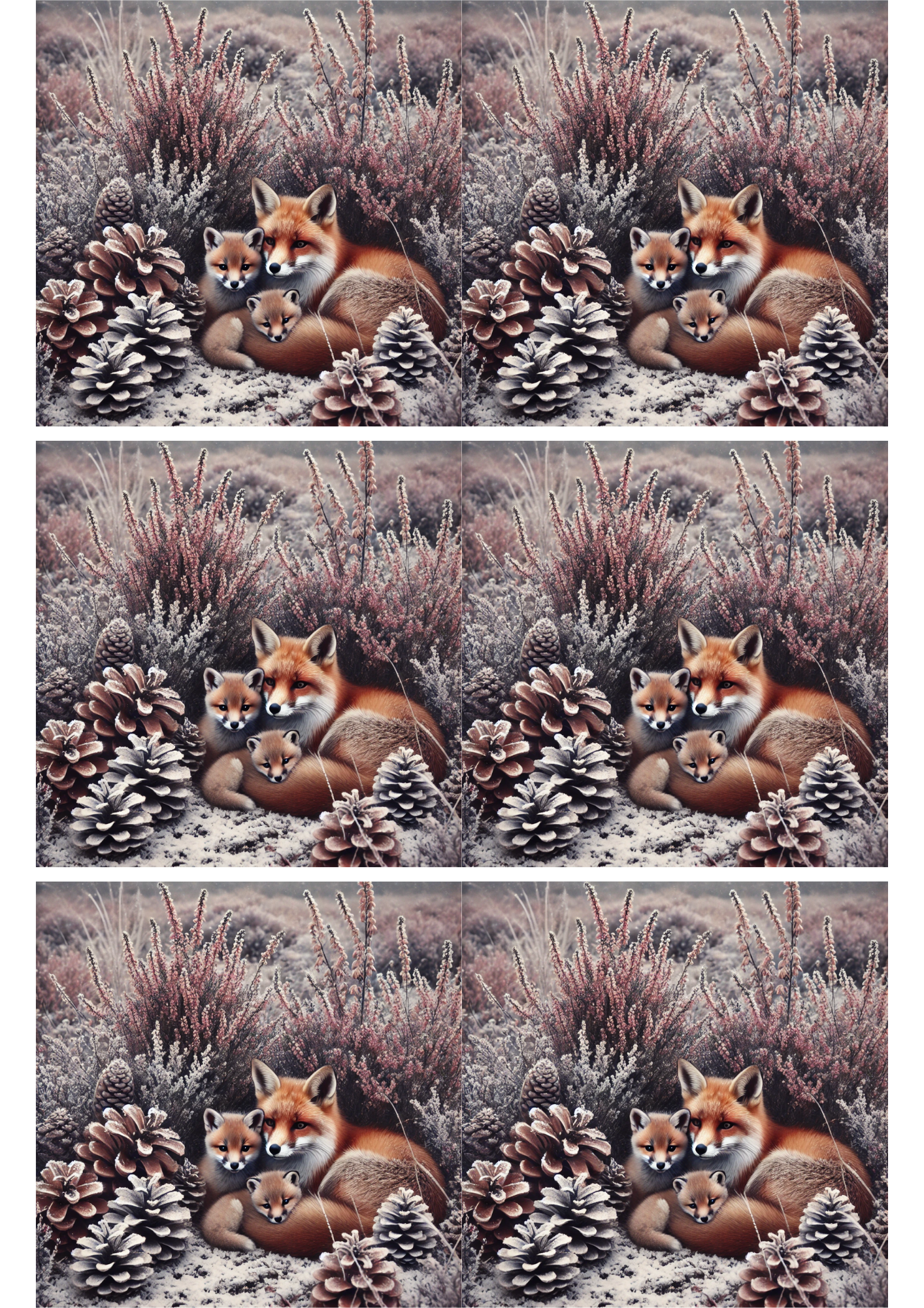 Reispapier für Decoupage Füchse in Herbstcollage Kat. Nr. 2755