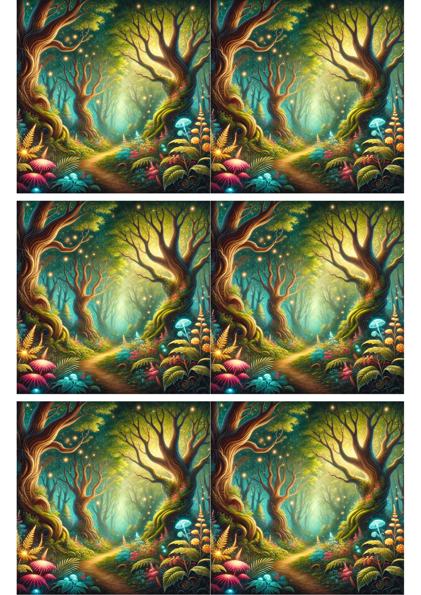 Reispapier für Decoupage „Magical Forest Collage“, Kat. Nr. 2110