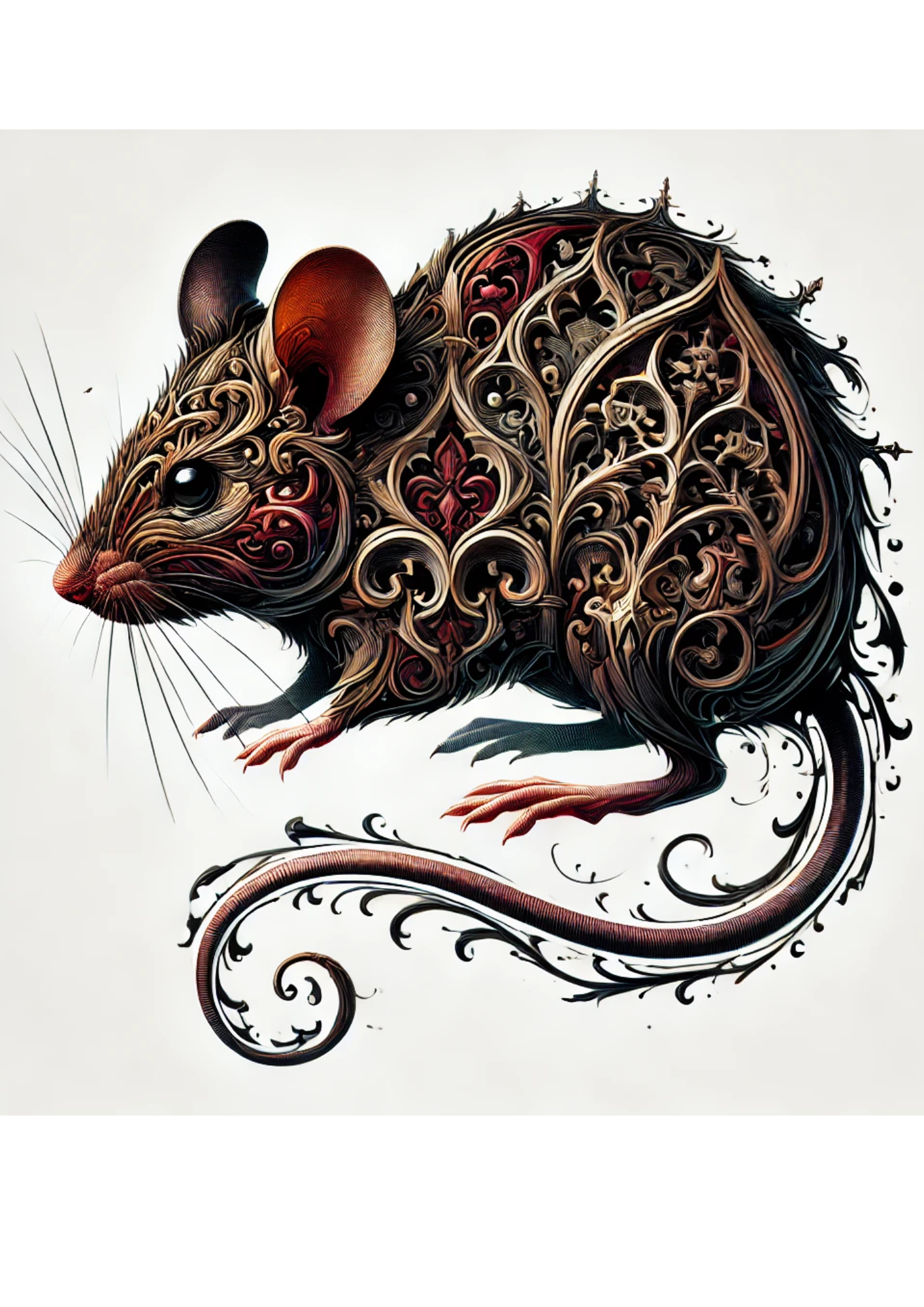 Reispapier für Decoupage-Maus im Gothic-Stil, voll, Kat.-Nr. 2123