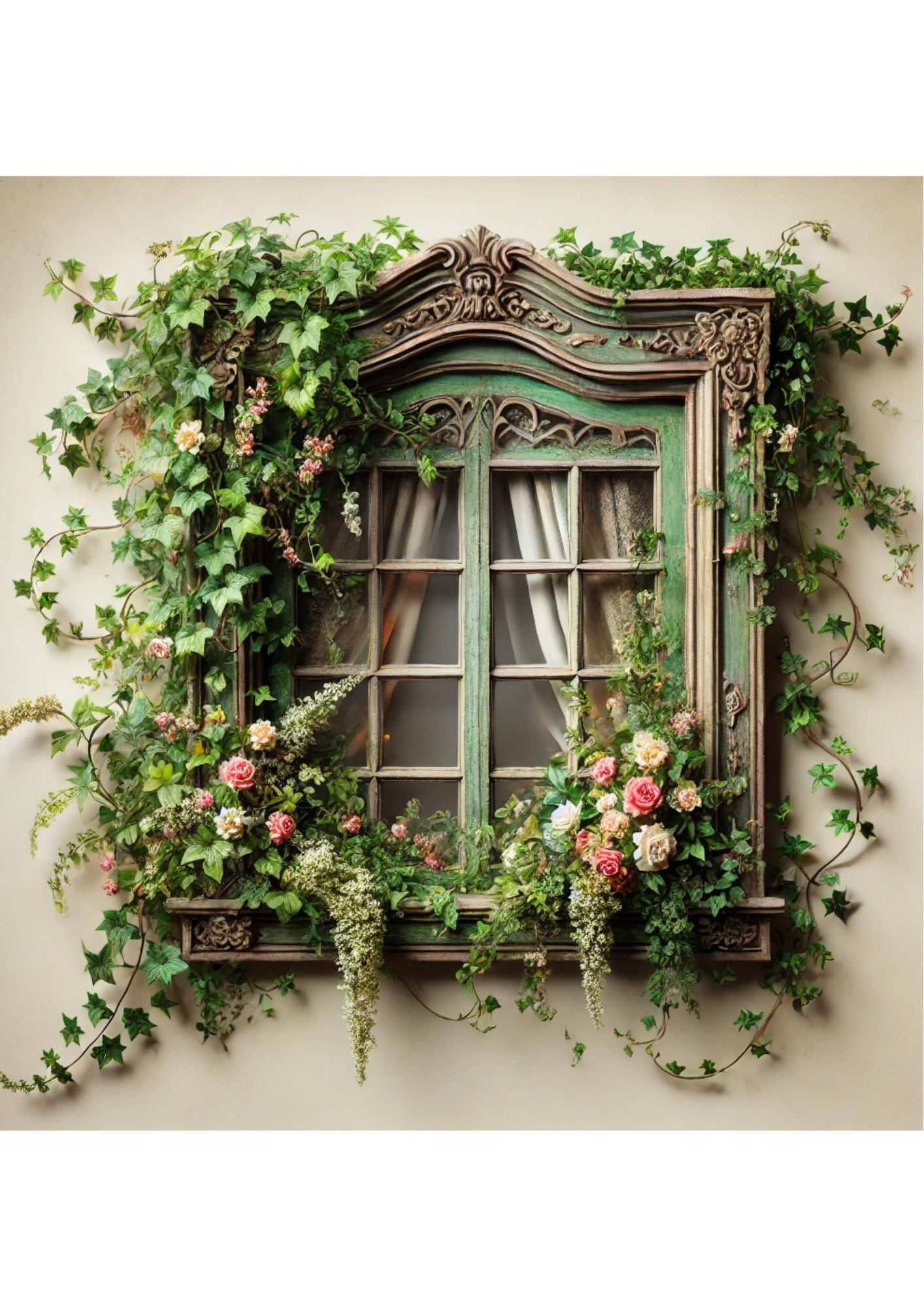Reispapier für Decoupage Schönes Fenster Voll Kat. Nr. 2243
