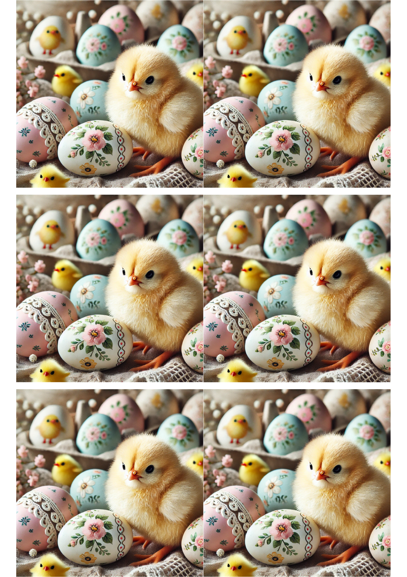 Reispapier für Decoupage-Küken und Ostereier-Collage Kat. Nr. 2609