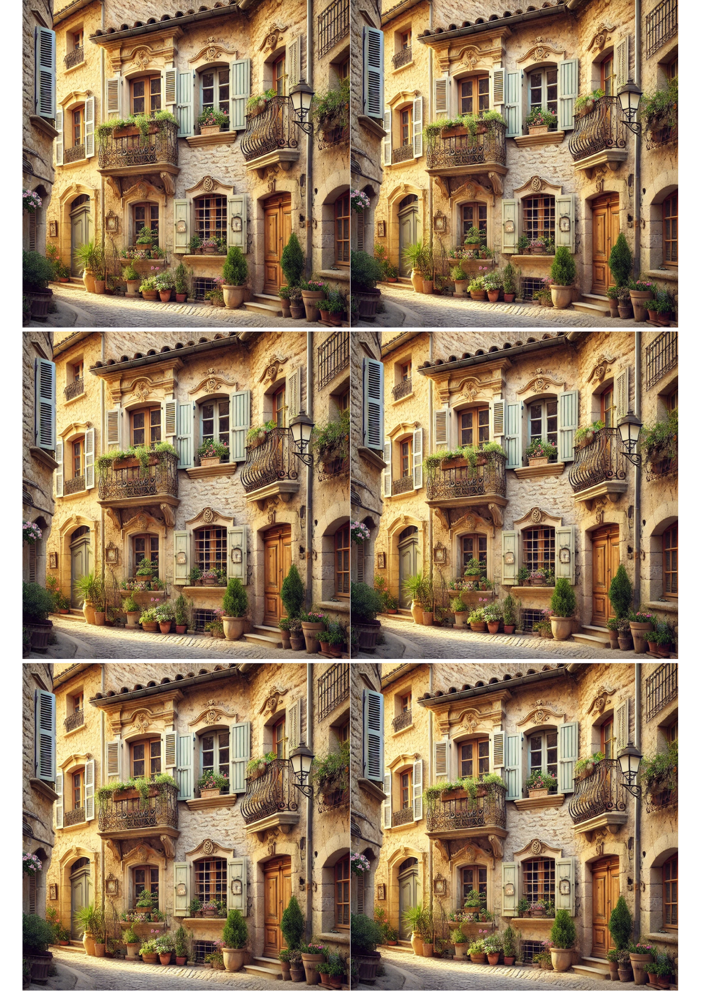Reispapier für Decoupage-Fenster in der Provence-Collage Kat. Nr. 2613
