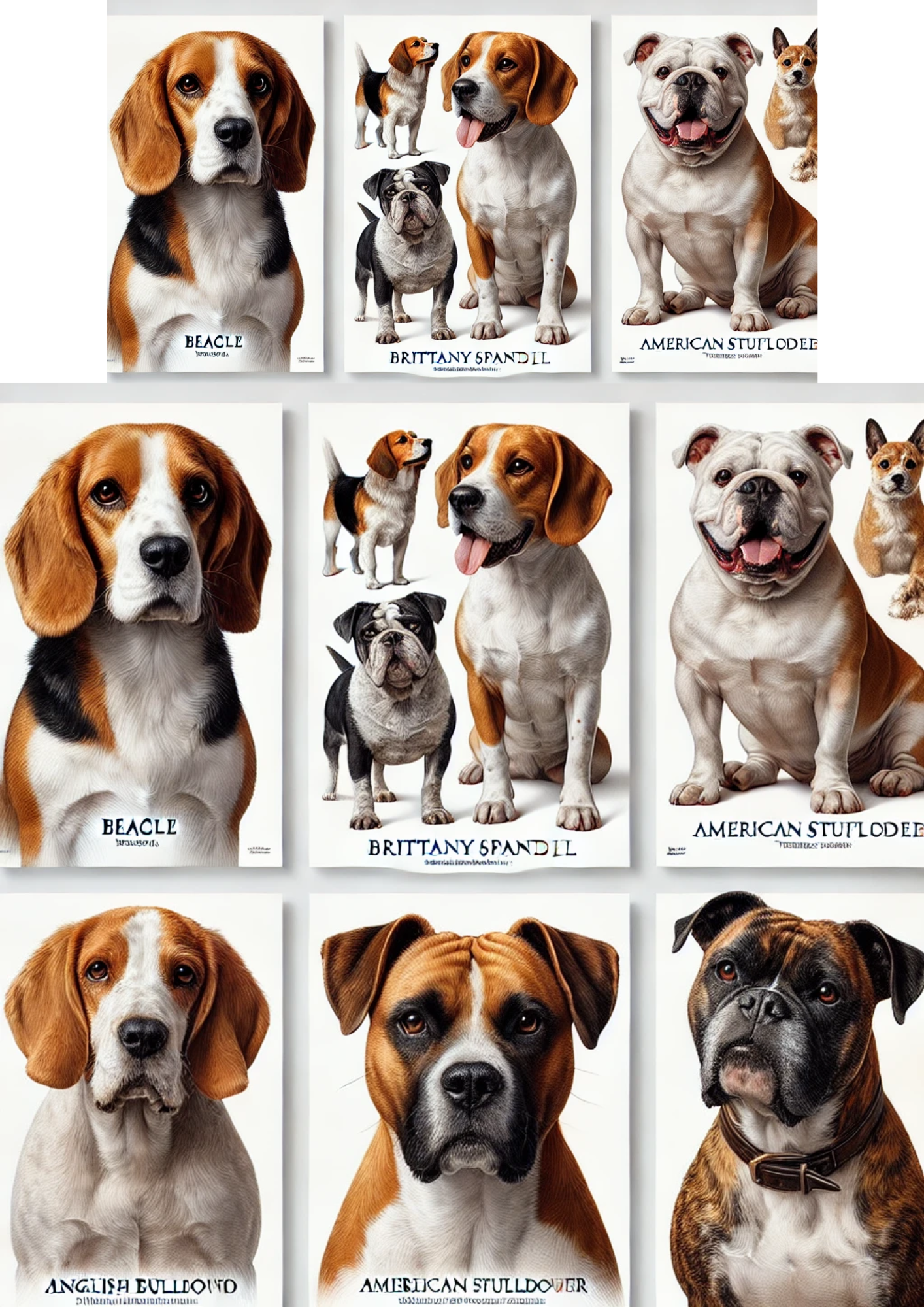 Reispapier für Decoupage, Hunde-Mix, komplett, Kat. Nr. 3100