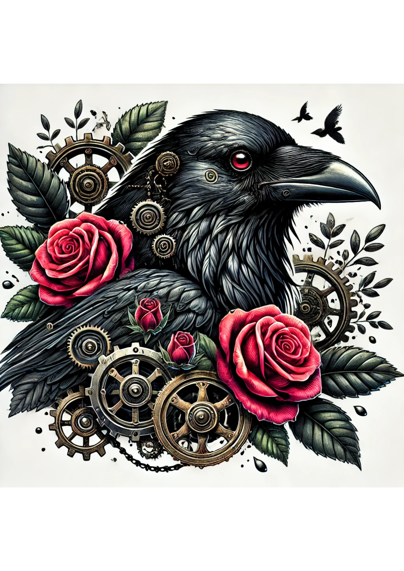 Reispapier für Decoupage Raven Steampunk Full Kat. Nr. 2888
