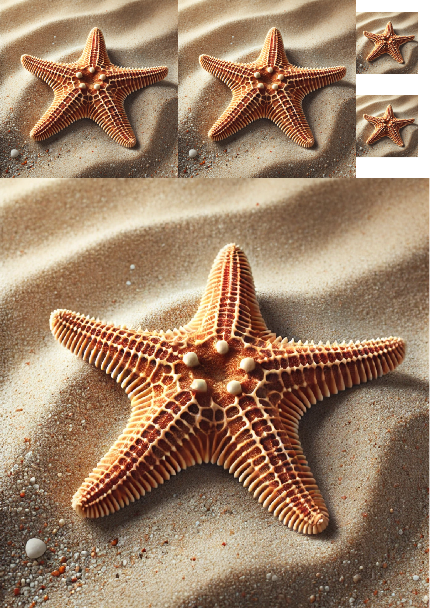 Reispapier für Decoupage-Collage „Seestern auf Sand“ Kat. Nr. 1379