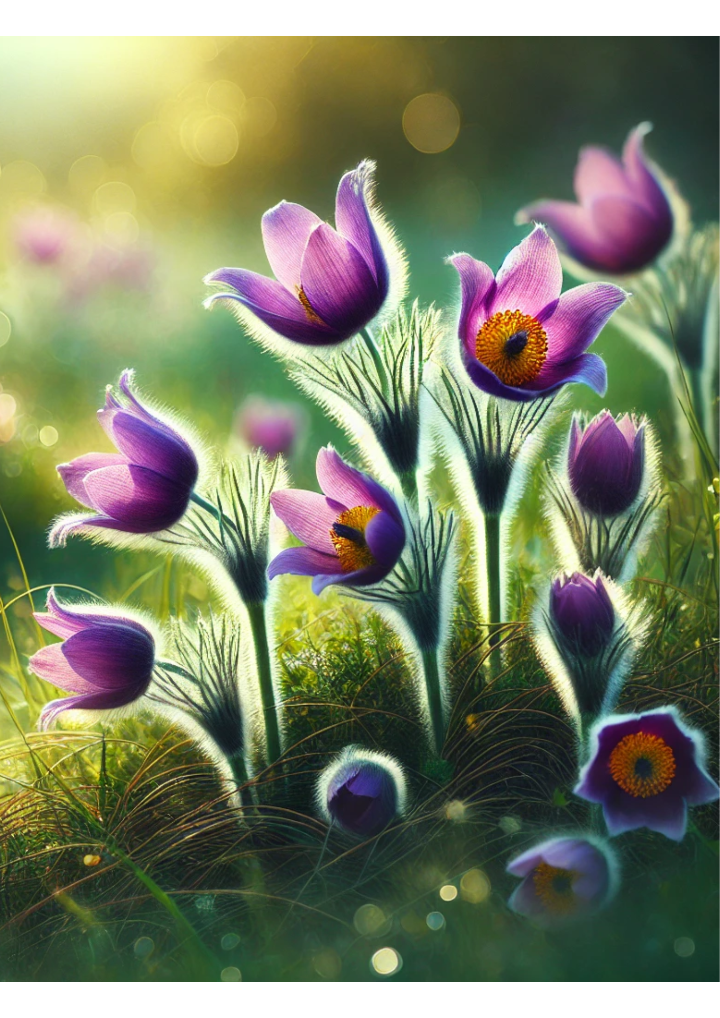 Rice Paper For Decoupage Pasque Flowers Full Cat. No. 3154