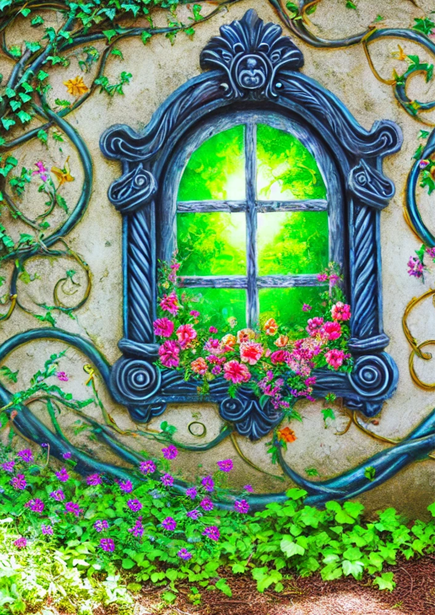 Reispapier für Decoupage, Geheimnisvolles Fenster 2, vollständige Kat.-Nr. 2428