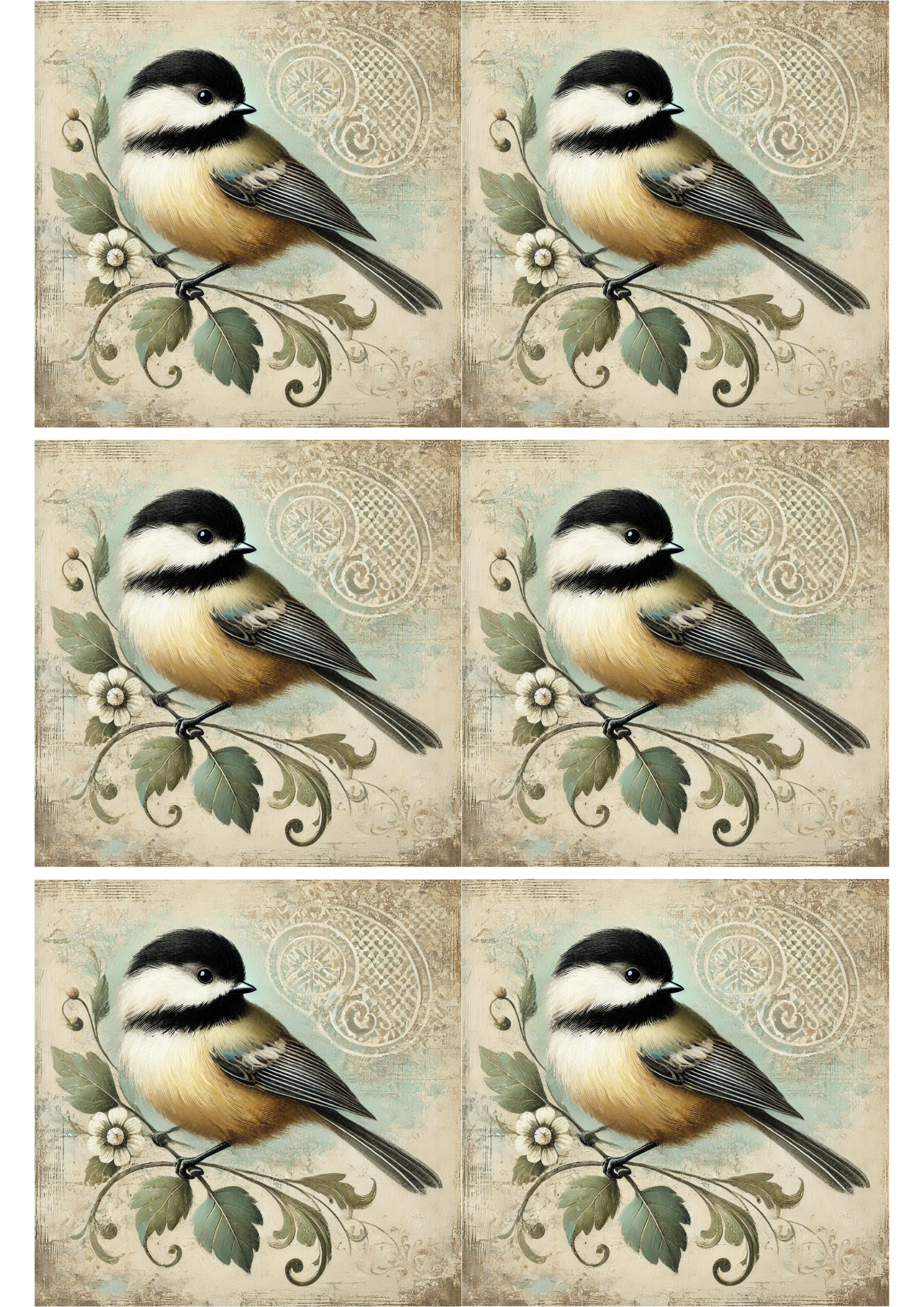 Reispapier für Decoupage Tit Shabby Chic Collage Kat. Nr. 2435