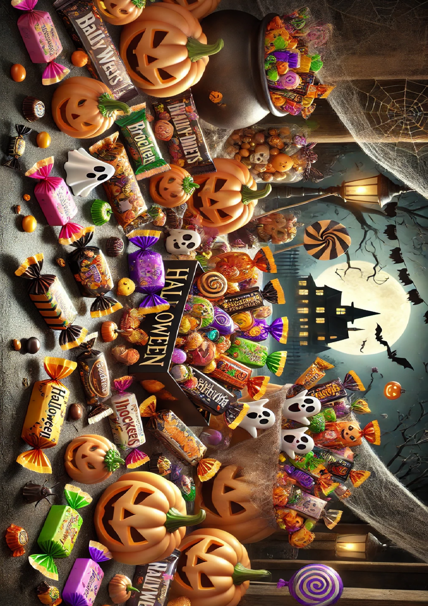 Reispapier für Decoupage Halloween-Süßigkeiten, vollständig, Kat.-Nr. 1641