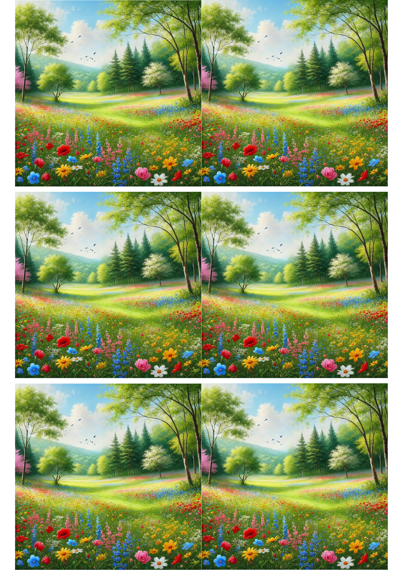 Reispapier für Decoupage Frühling 2 Collage Kat. Nr. 2485