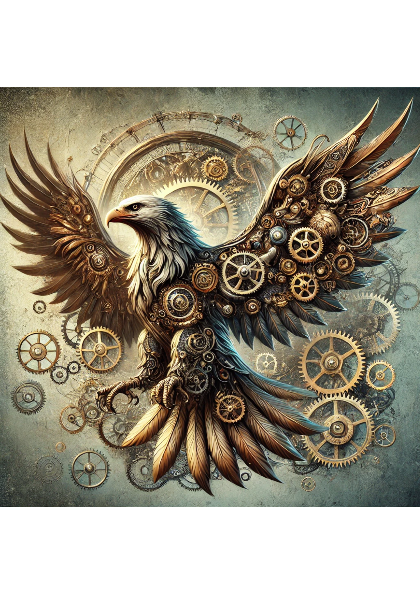 Reispapier für Decoupage Adler Steampunk Voll Kat. Nr. 2902