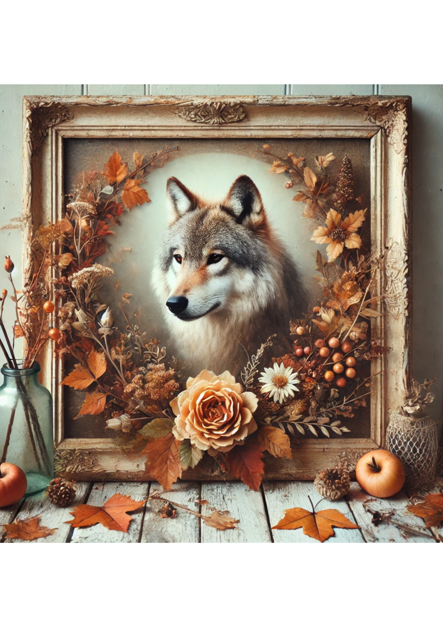 Reispapier für Decoupage Wolf im Herbst Voll Kat. Nr. 2662