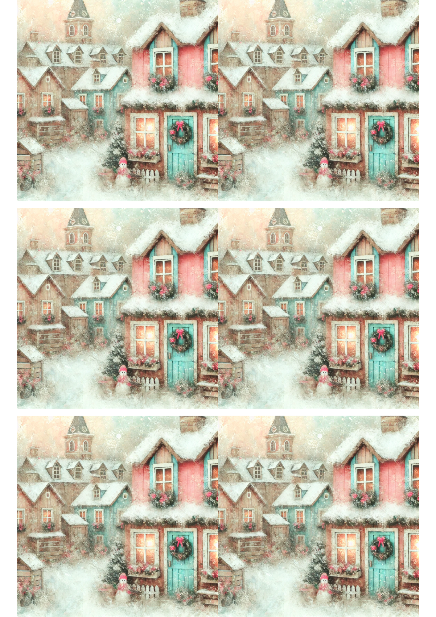 Reispapier für Decoupage Winter Village 3 Collage Kat. Nr. 2783