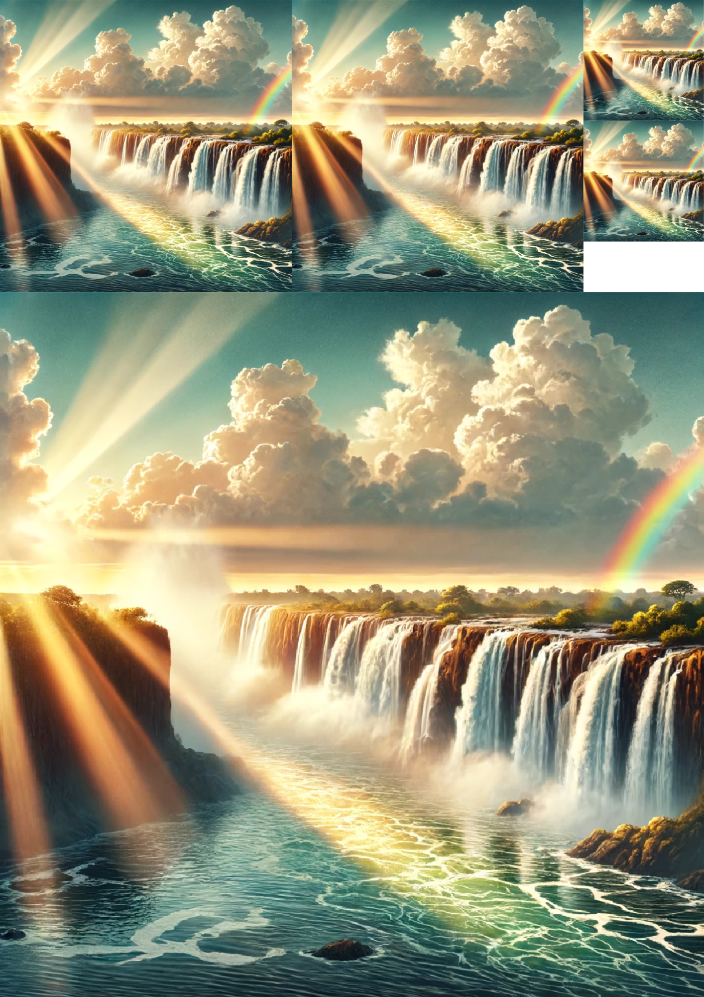 Reispapier für Decoupage Victoria Falls Collage Kat. Nr. 1407