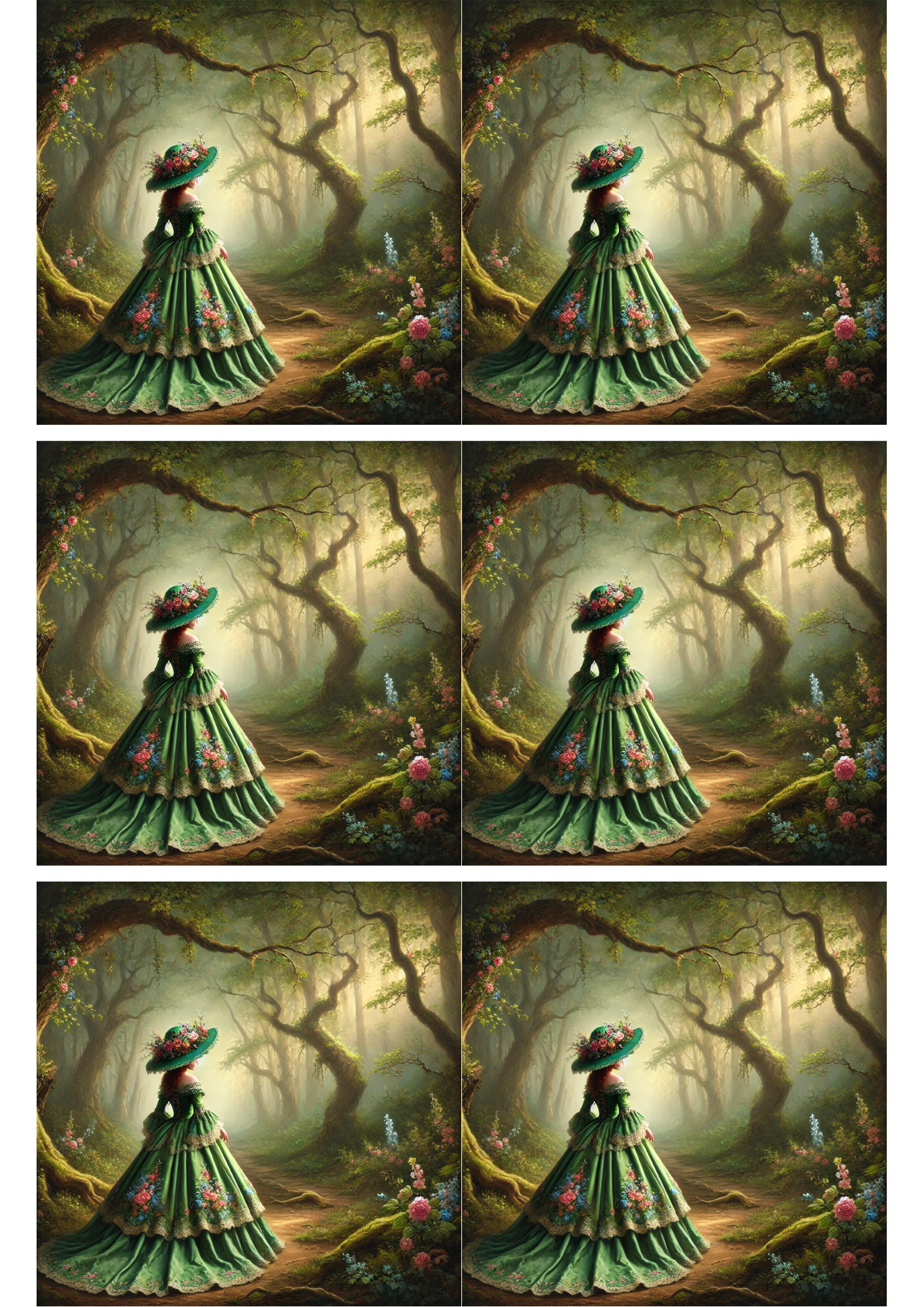 Reispapier für Decoupage-Collage „Fee im geheimnisvollen Wald“ Kat. Nr. 2701